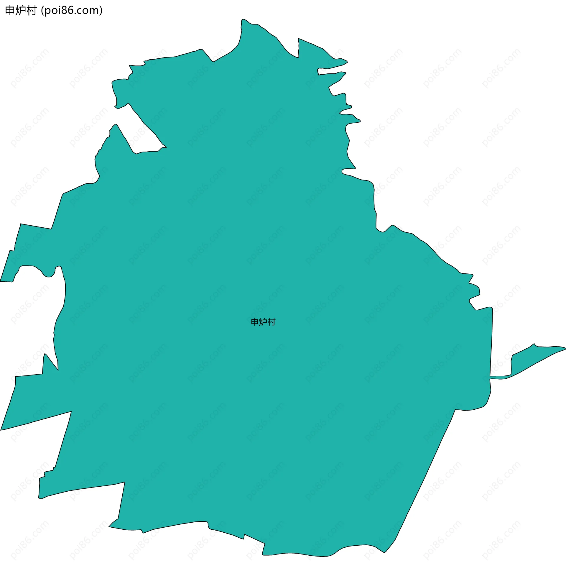 申炉村边界地图
