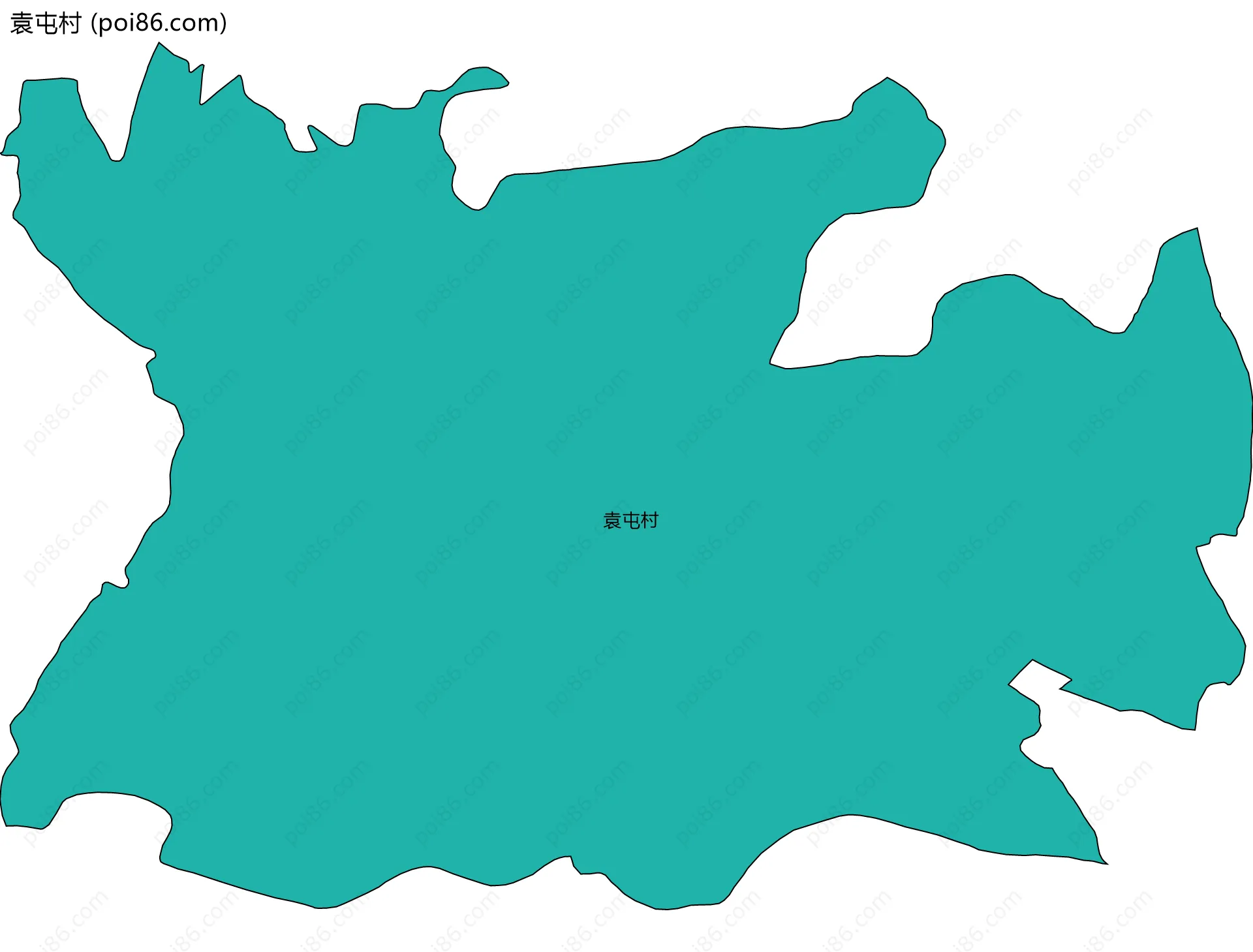 袁屯村边界地图