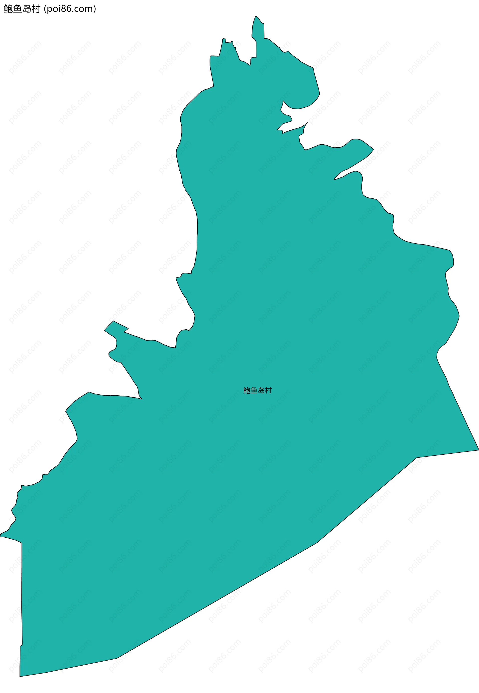 鲍鱼岛村边界地图