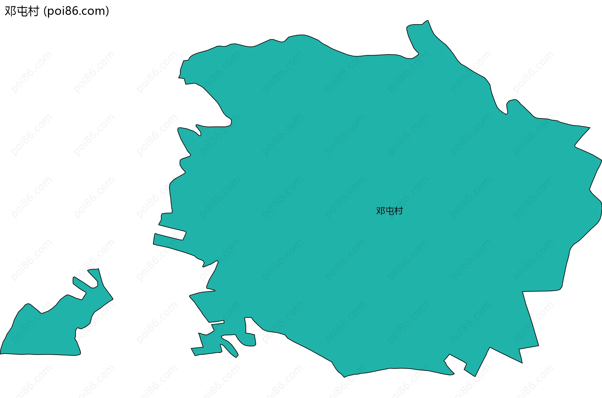 邓屯村边界地图