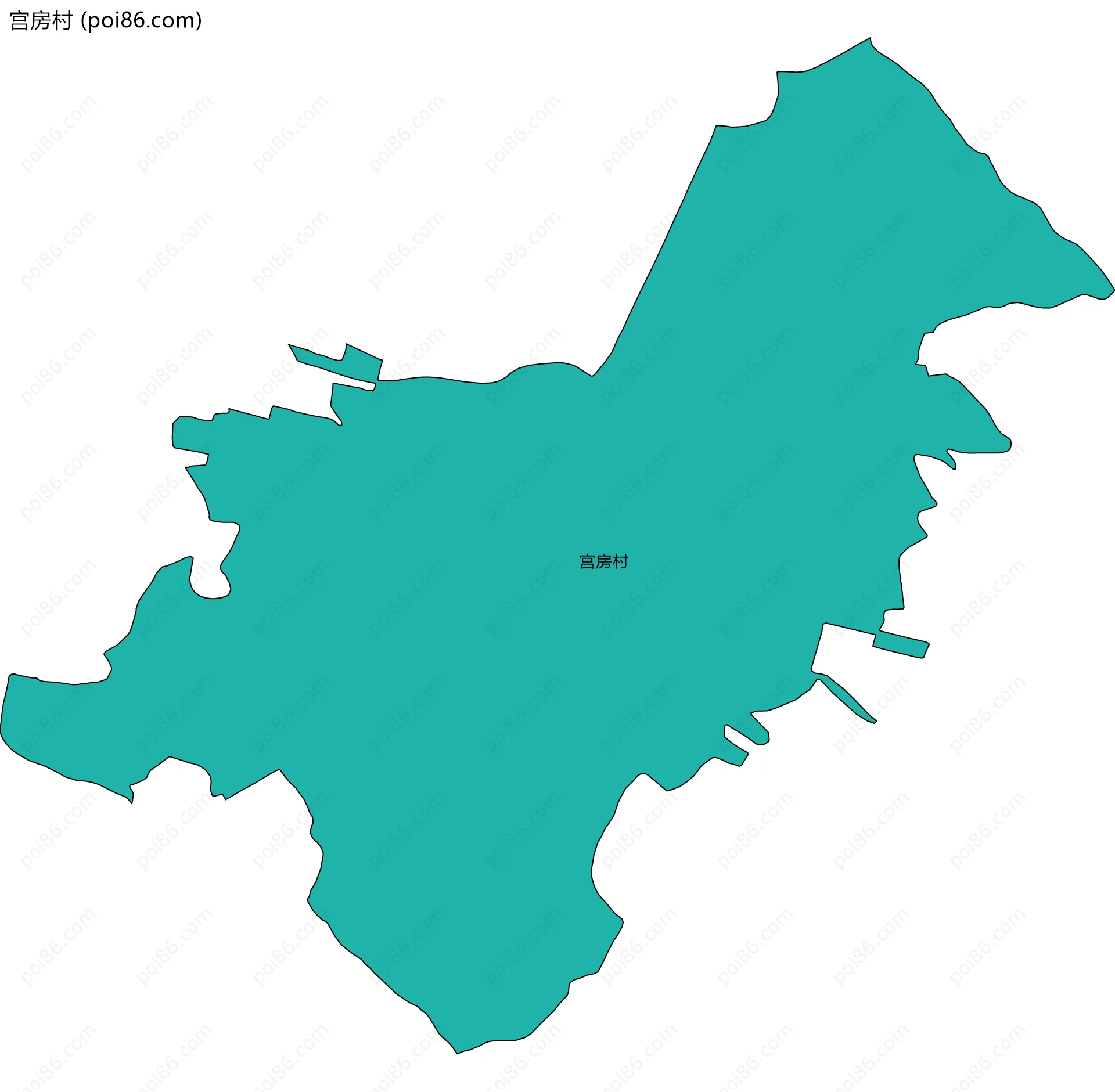 宫房村边界地图