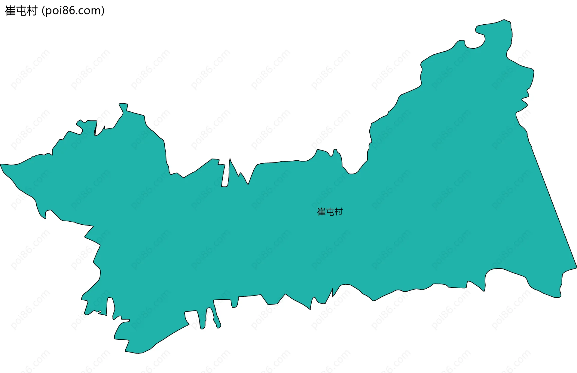 崔屯村边界地图