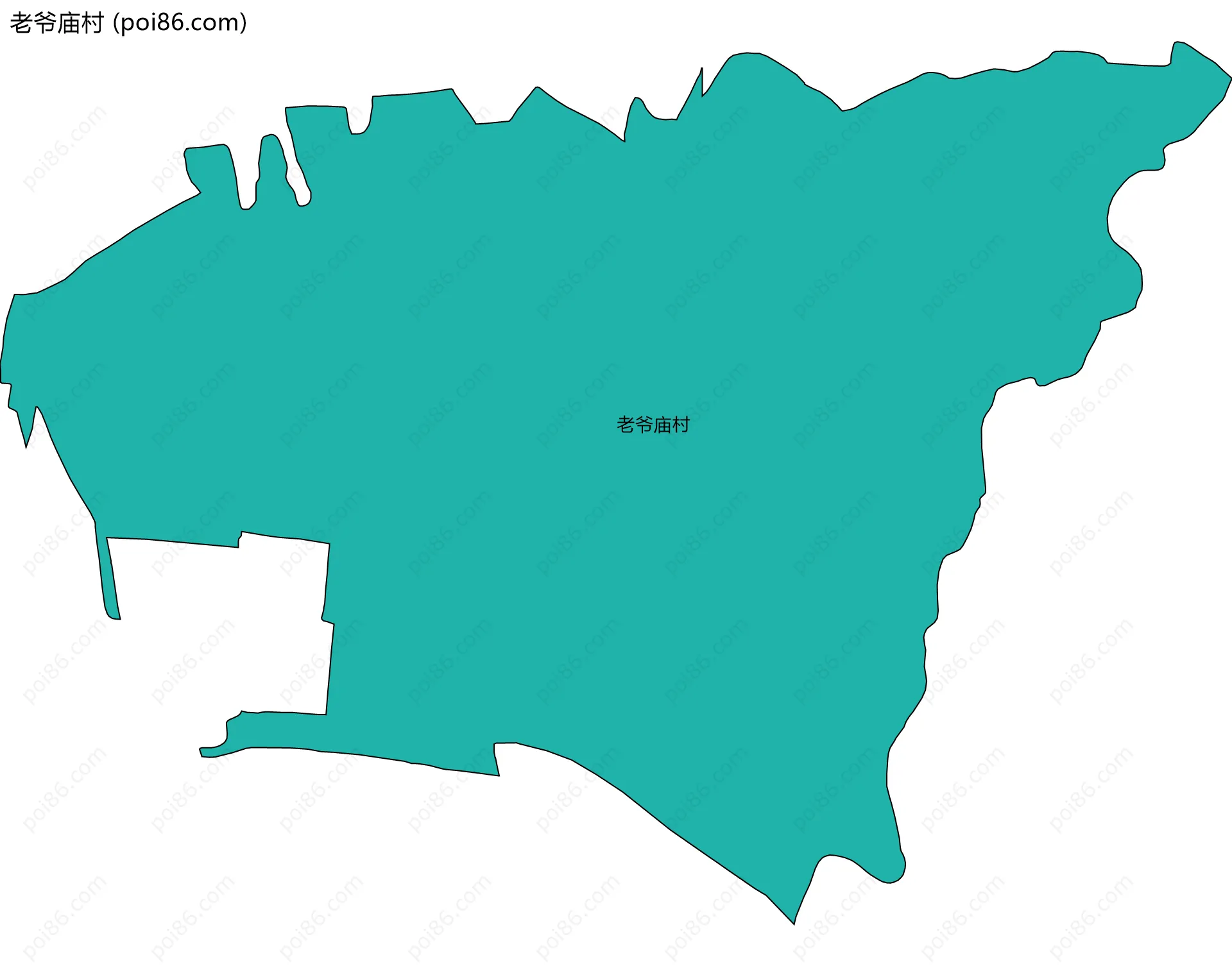 老爷庙村边界地图