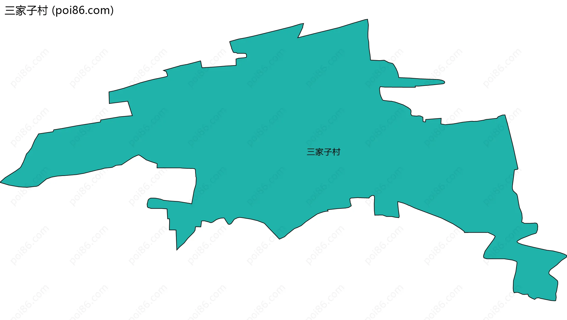 三家子村边界地图