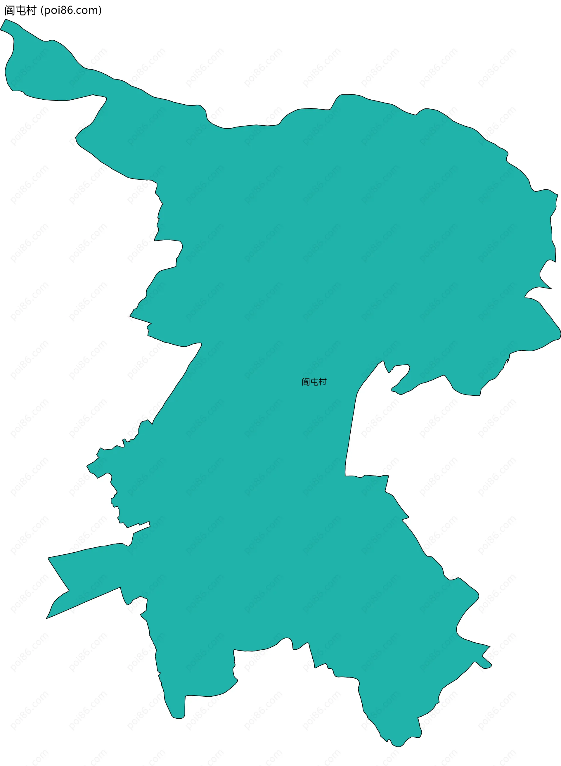 阎屯村边界地图