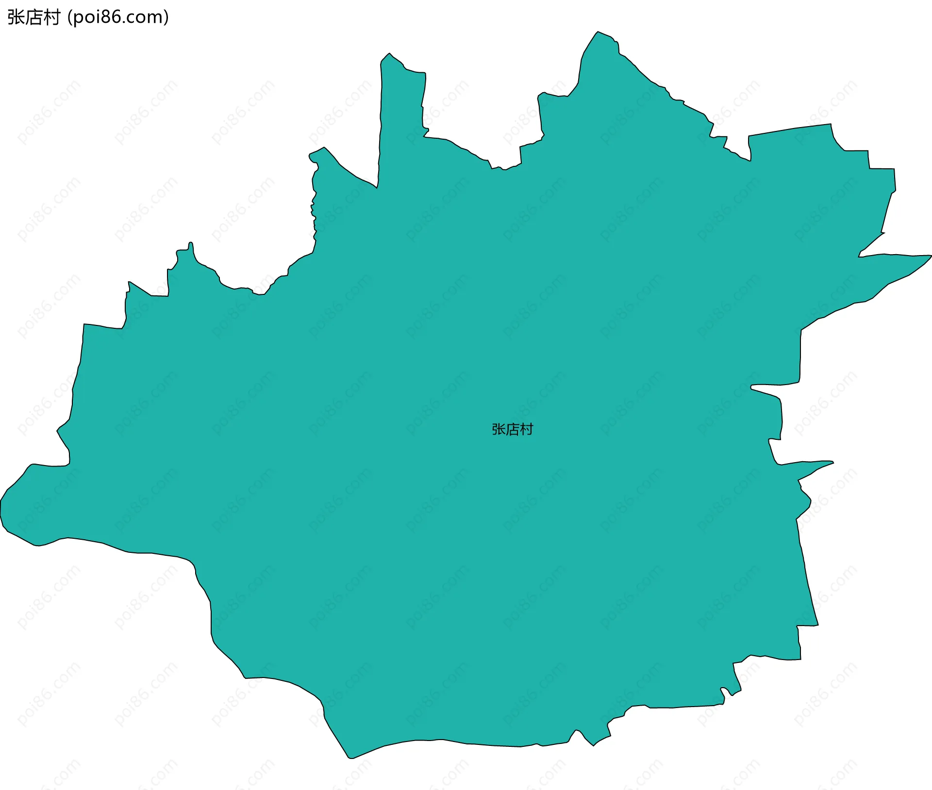 张店村边界地图