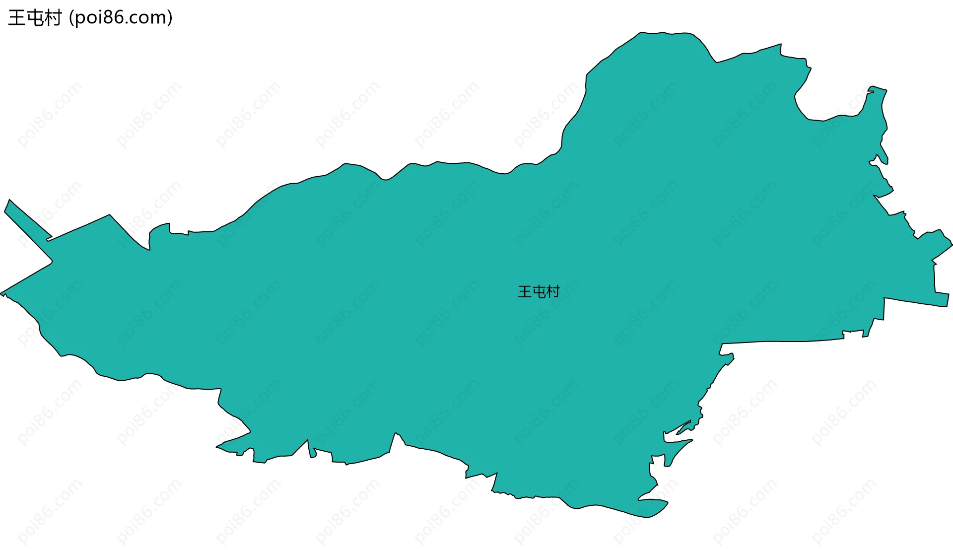 王屯村边界地图