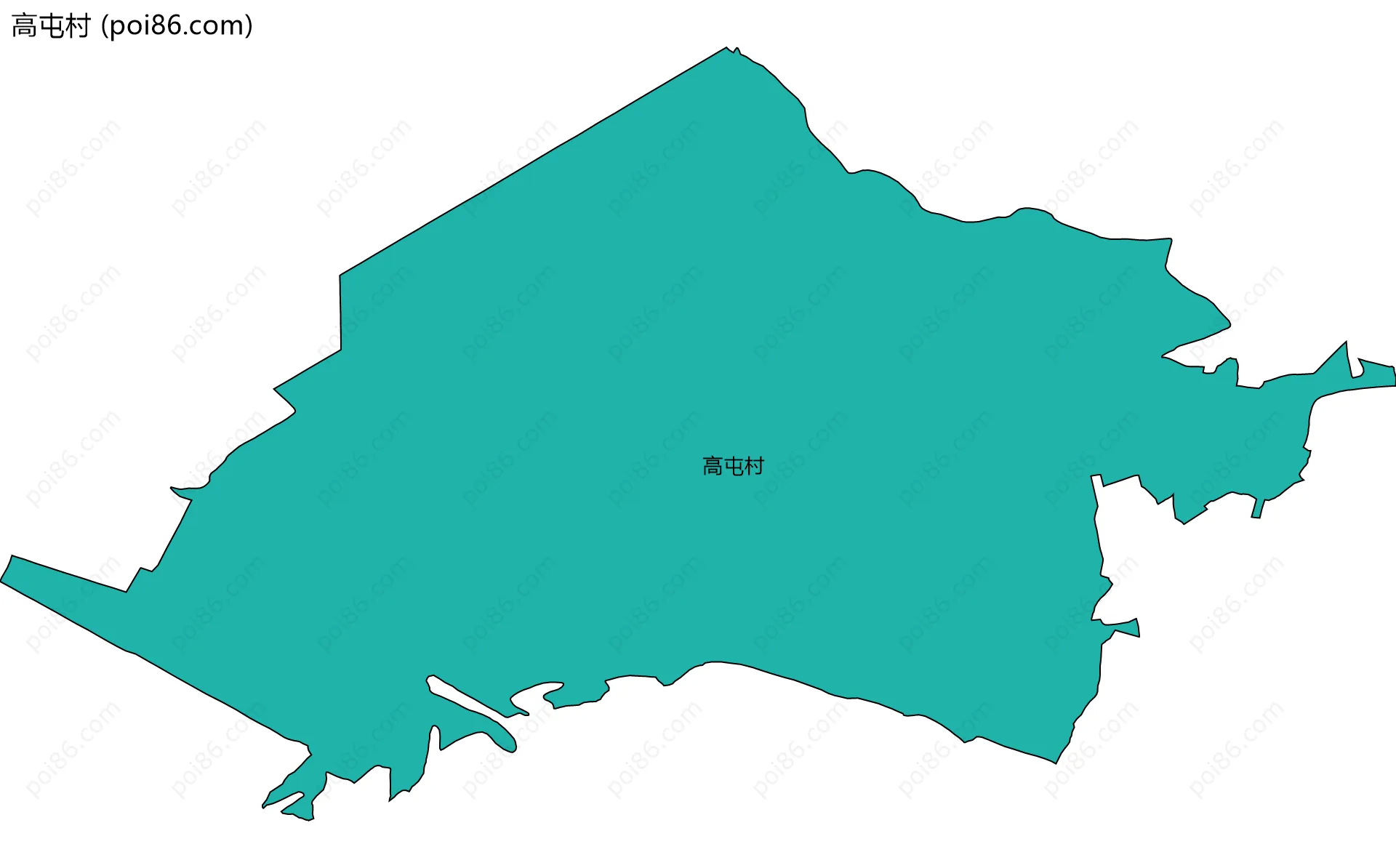 高屯村边界地图