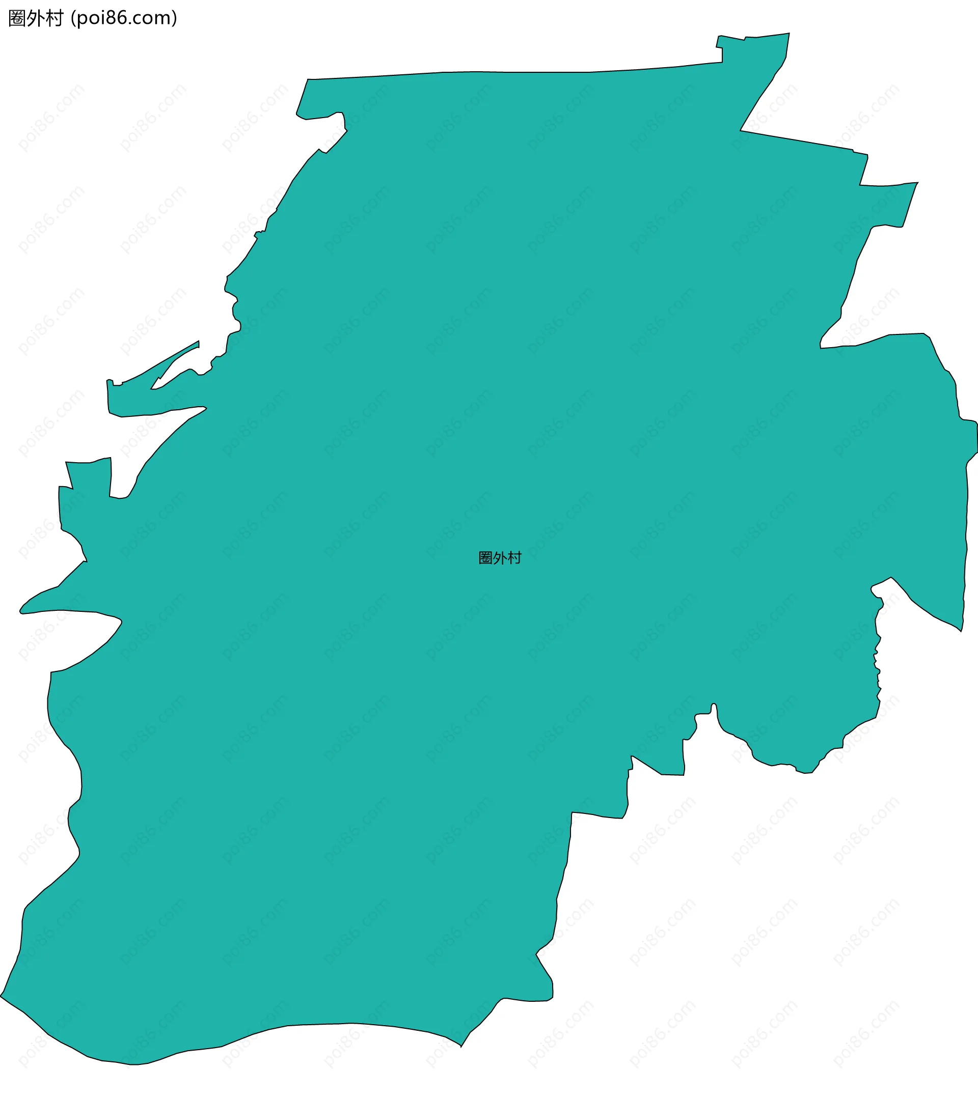圈外村边界地图