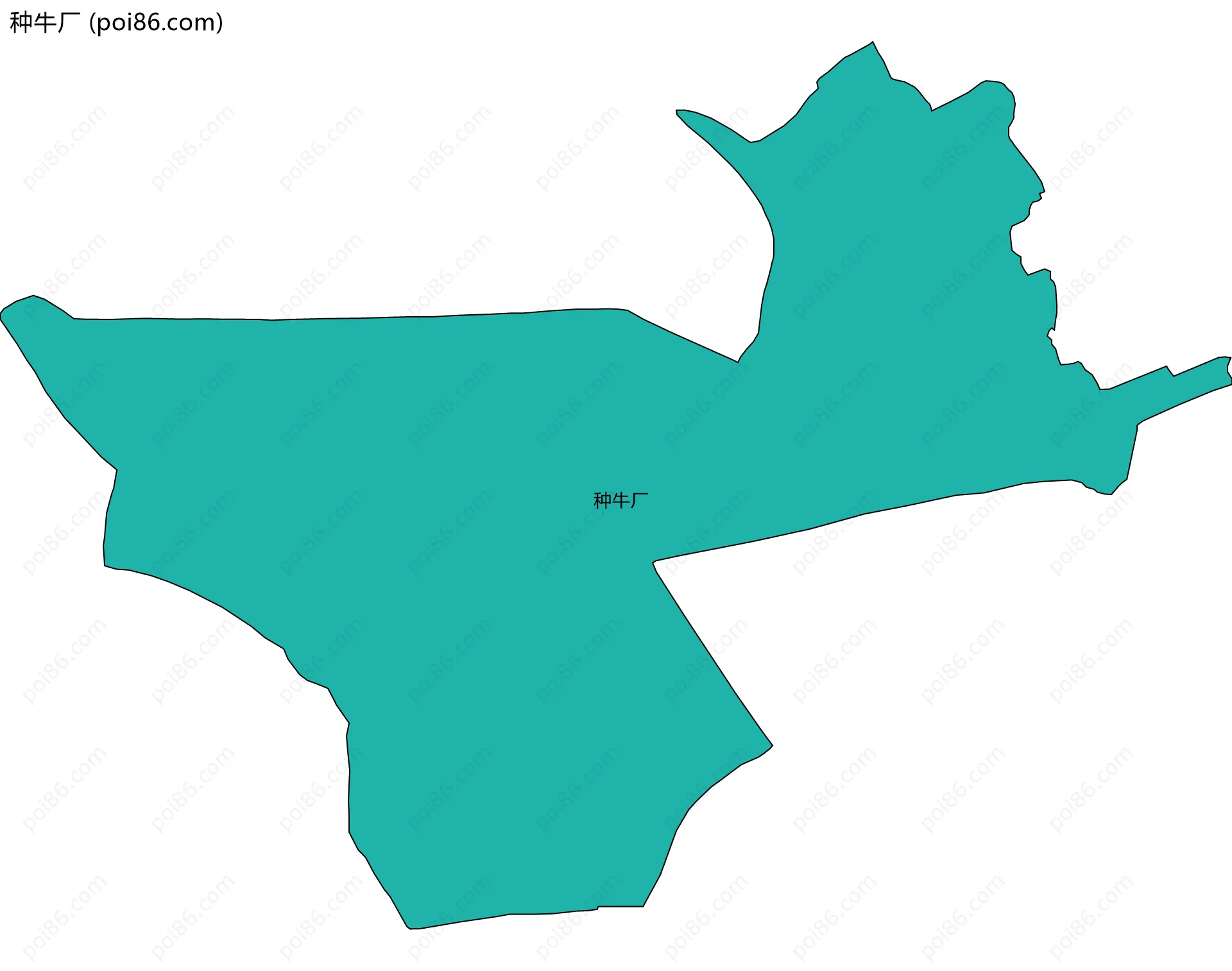 种牛厂边界地图