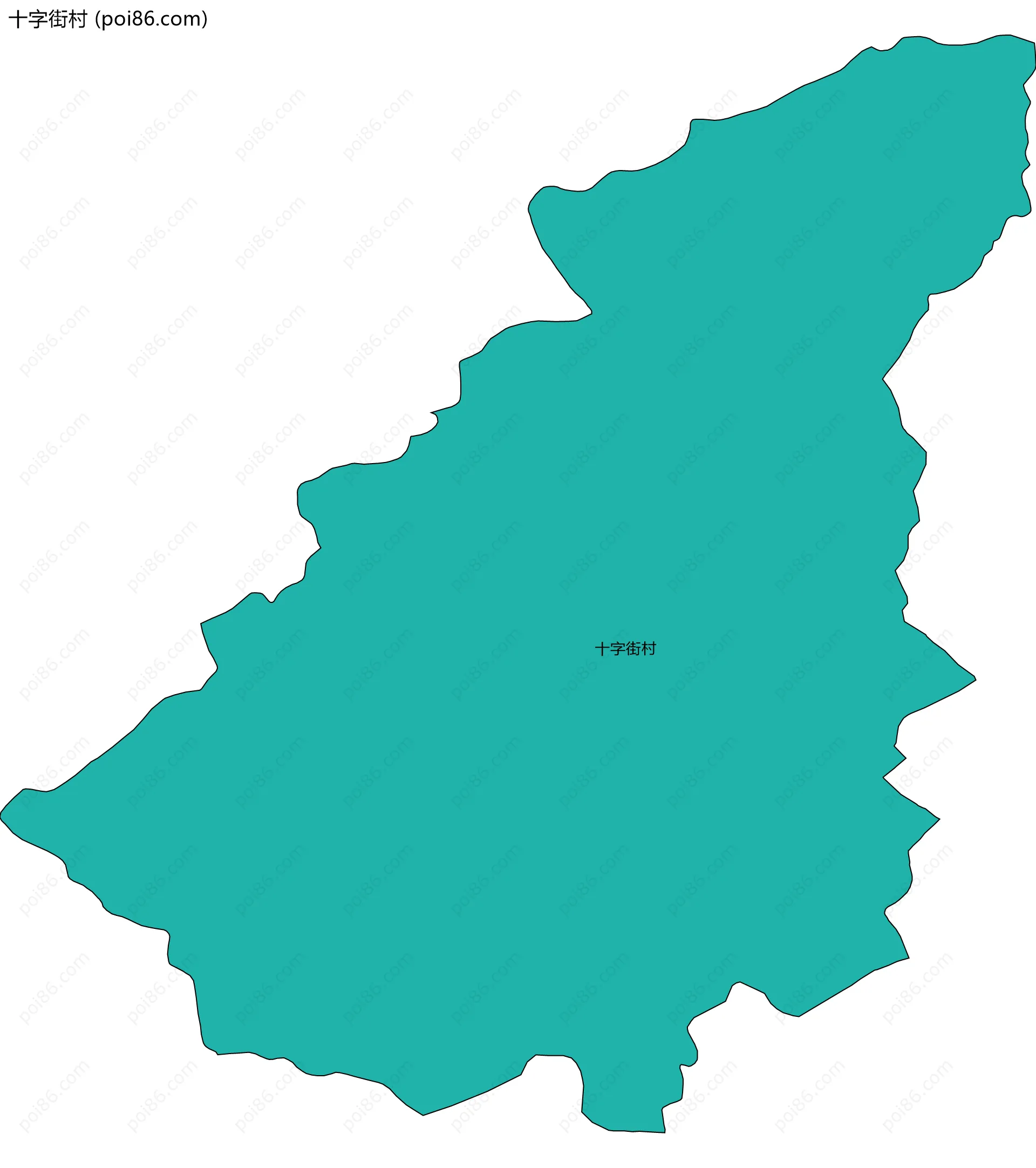 十字街村边界地图