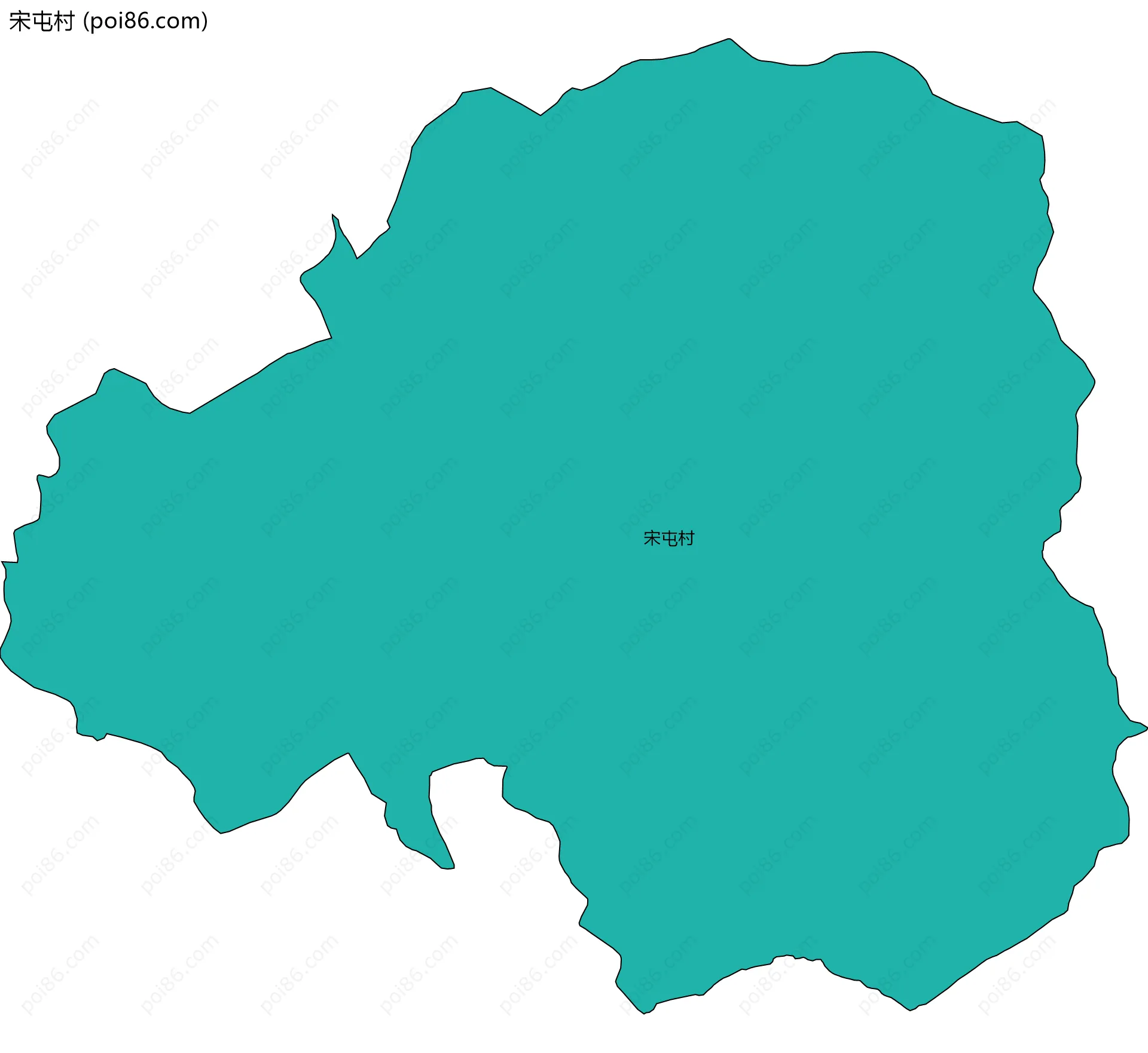 宋屯村边界地图