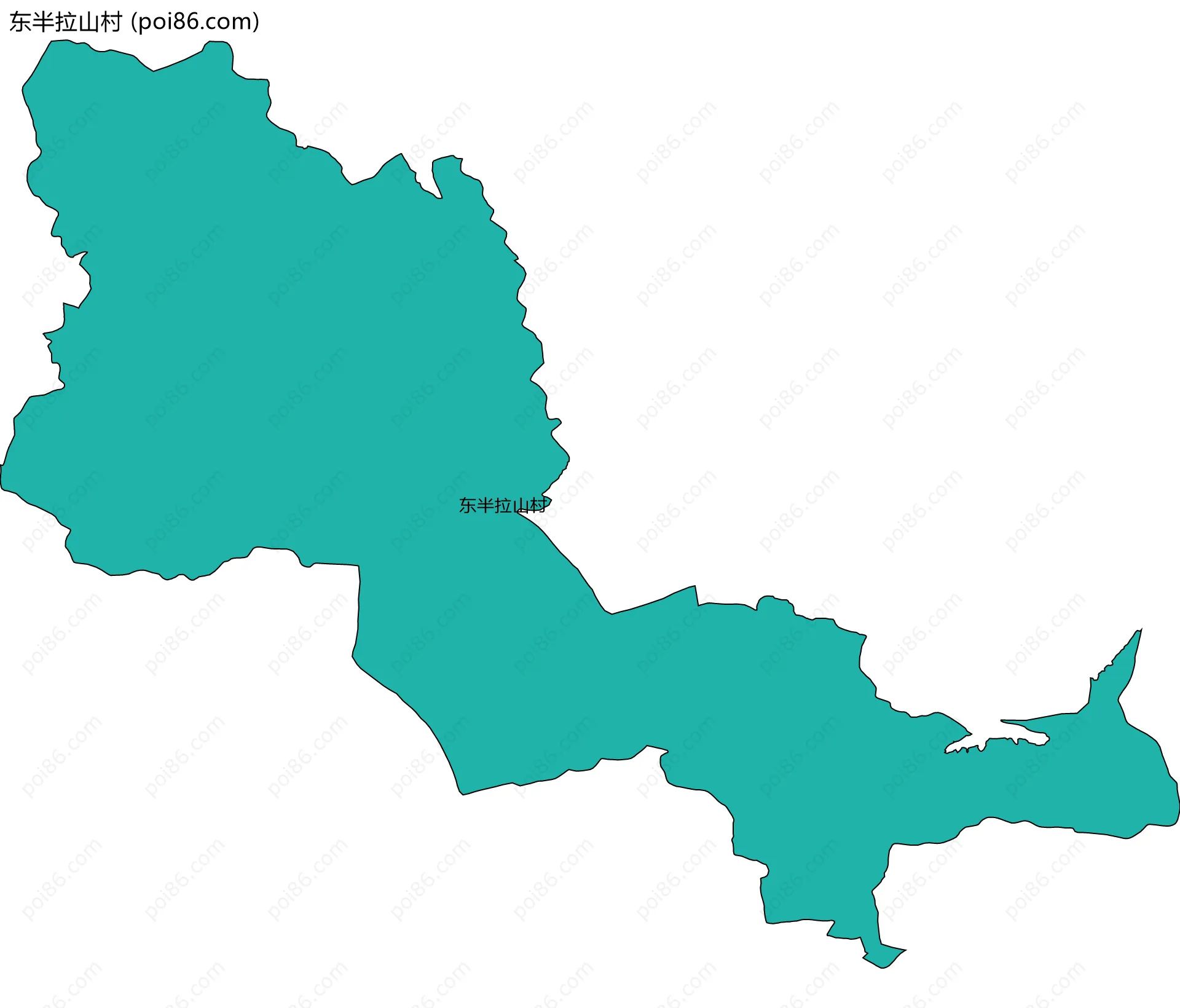 东半拉山村边界地图