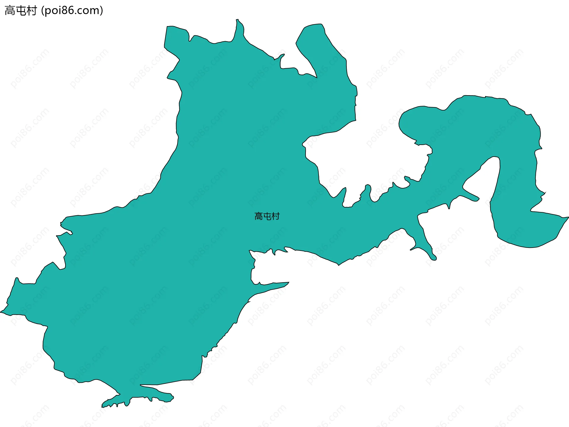 高屯村边界地图