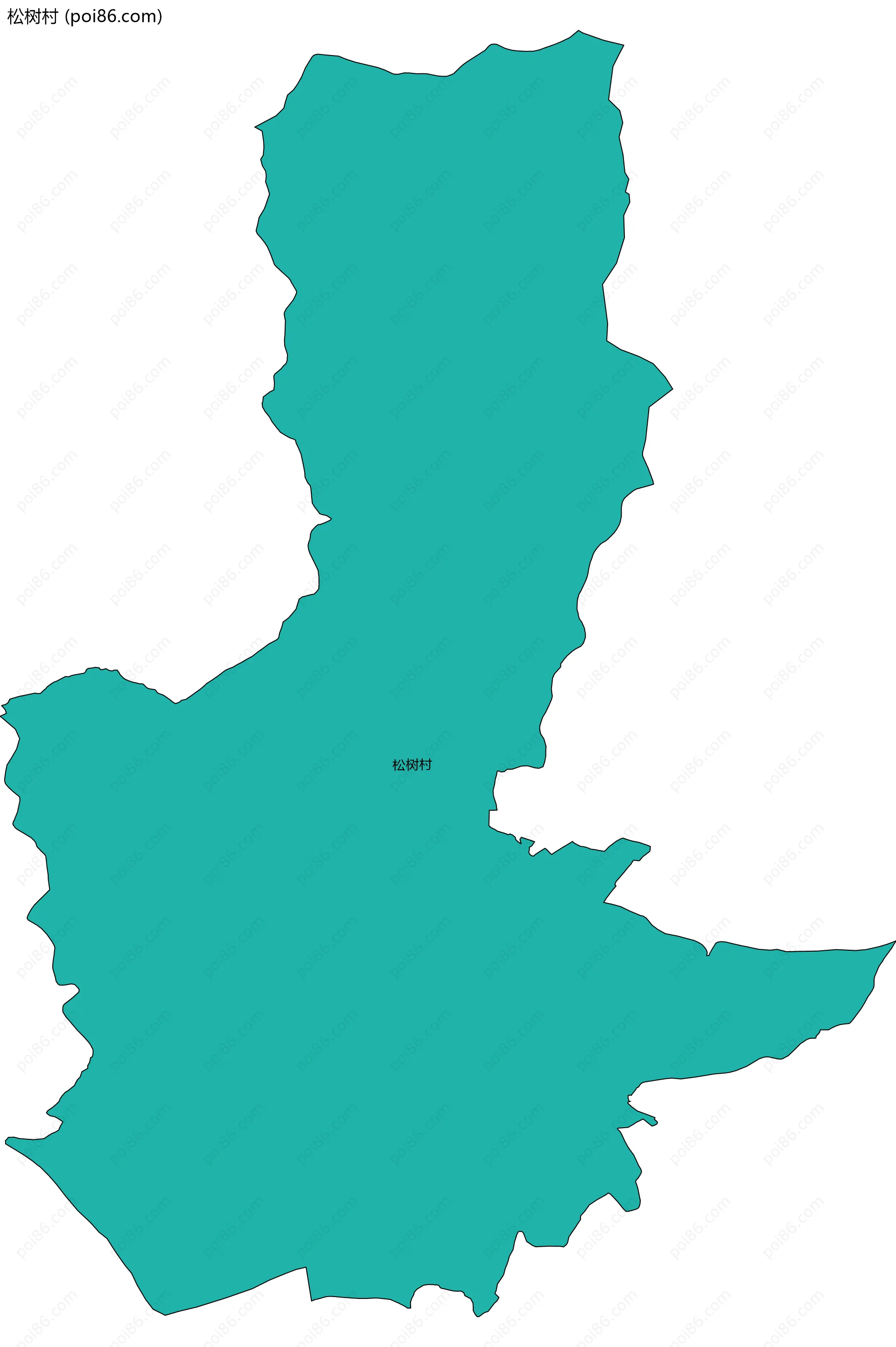 松树村边界地图
