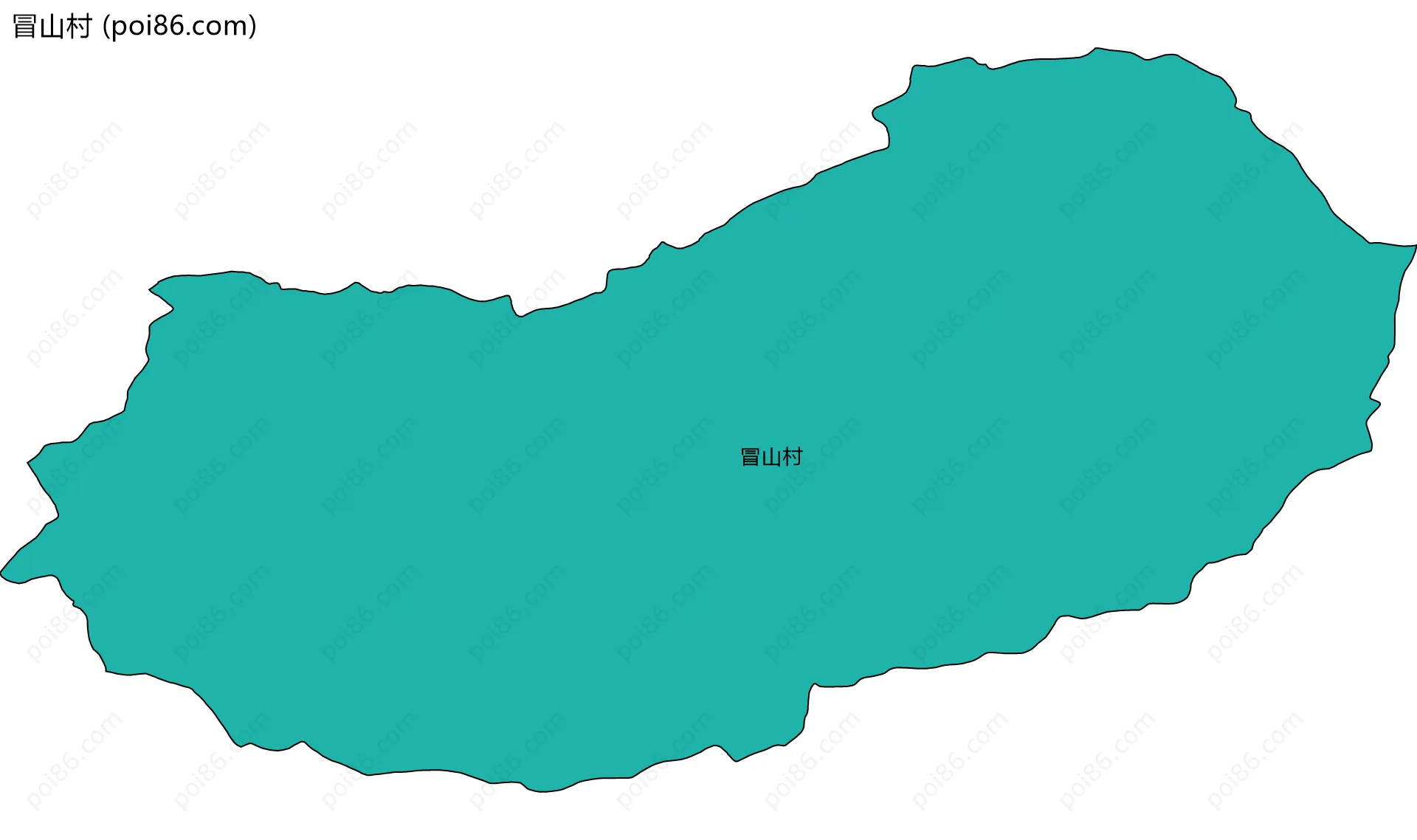 冒山村边界地图