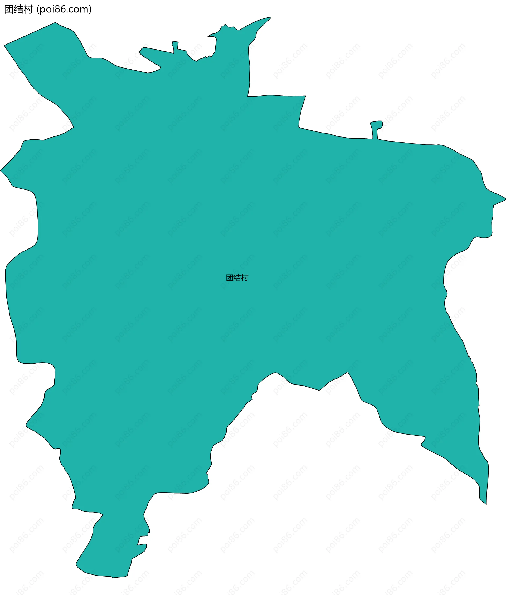 团结村边界地图