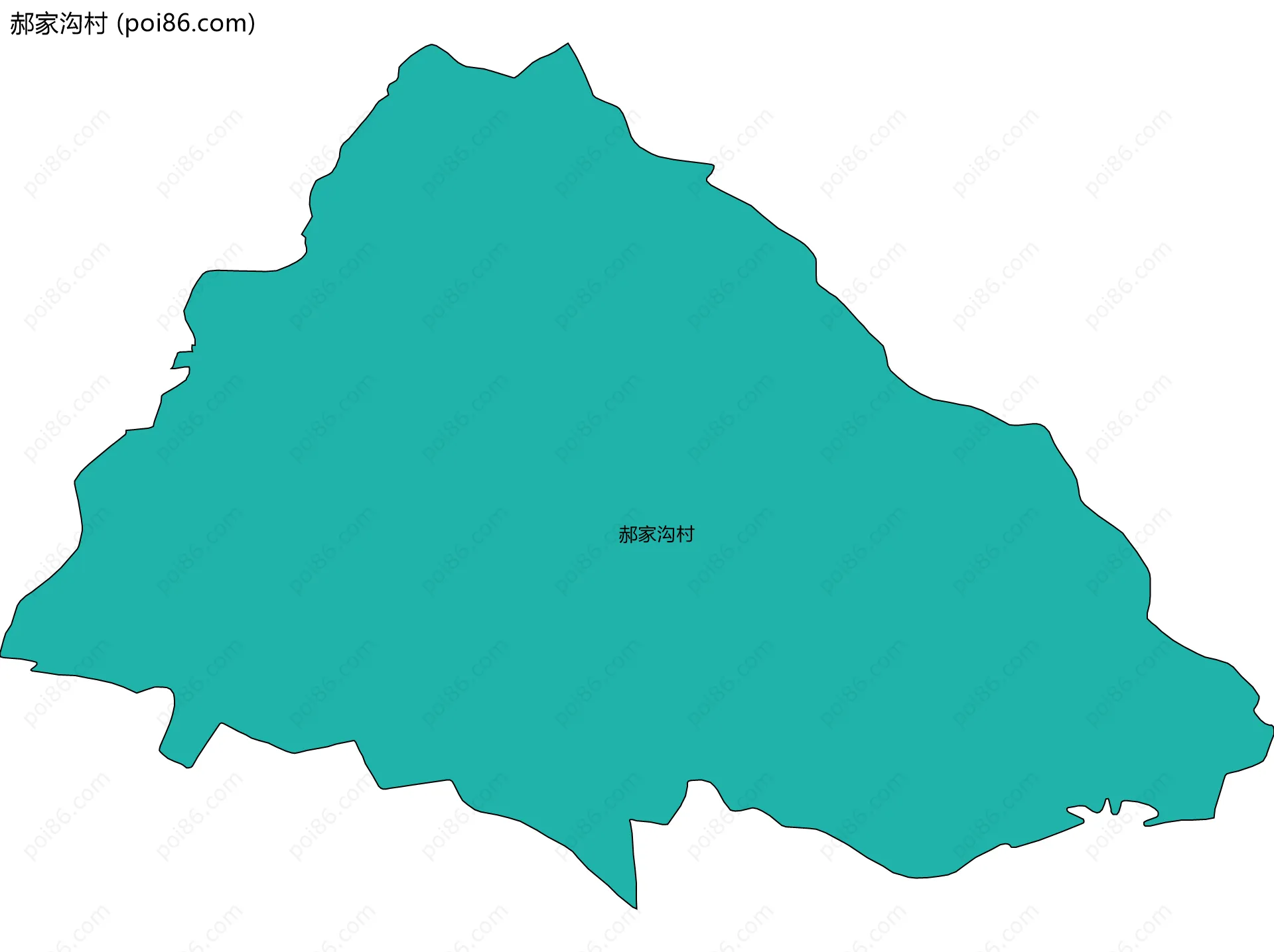 郝家沟村边界地图