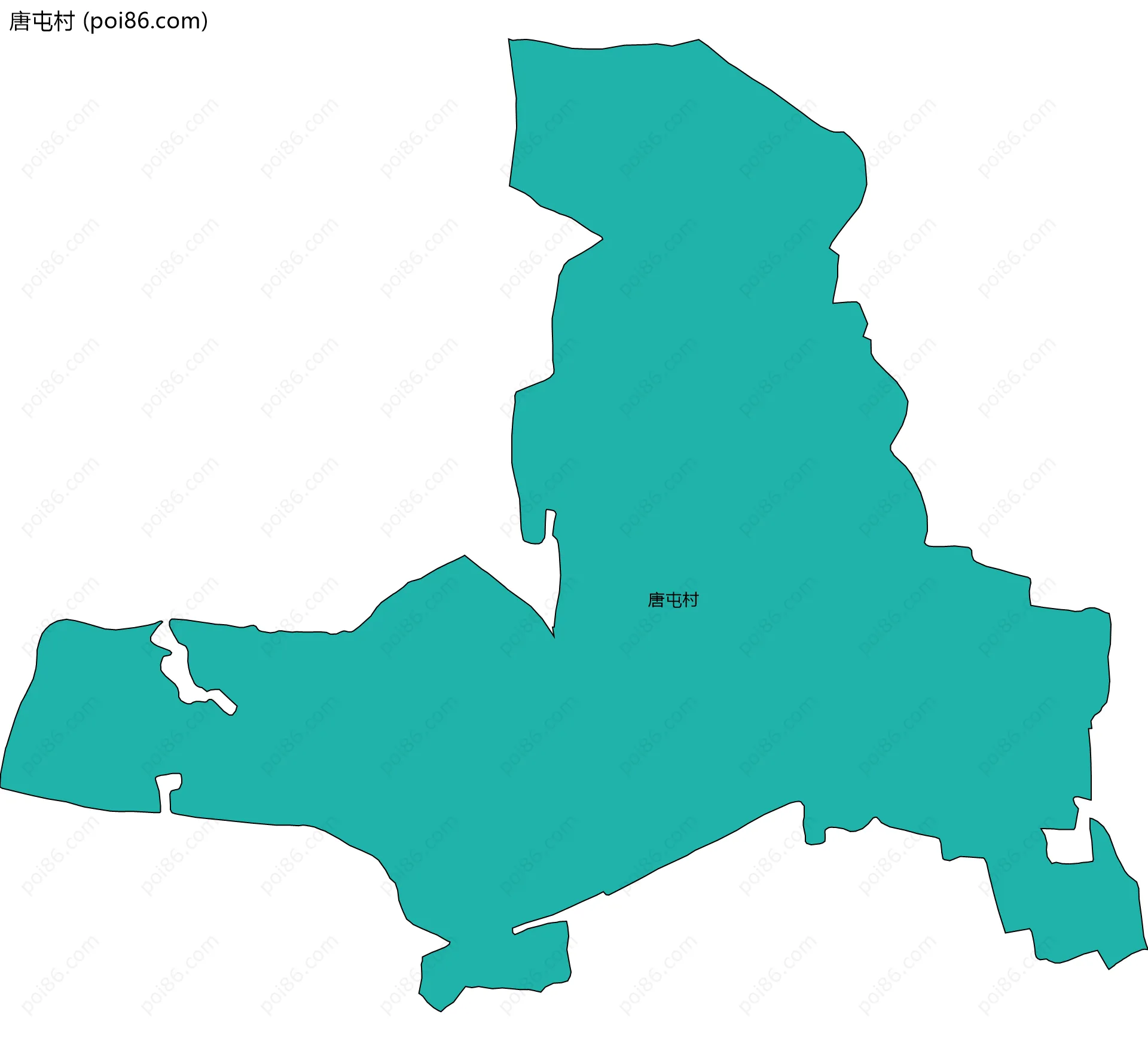 唐屯村边界地图