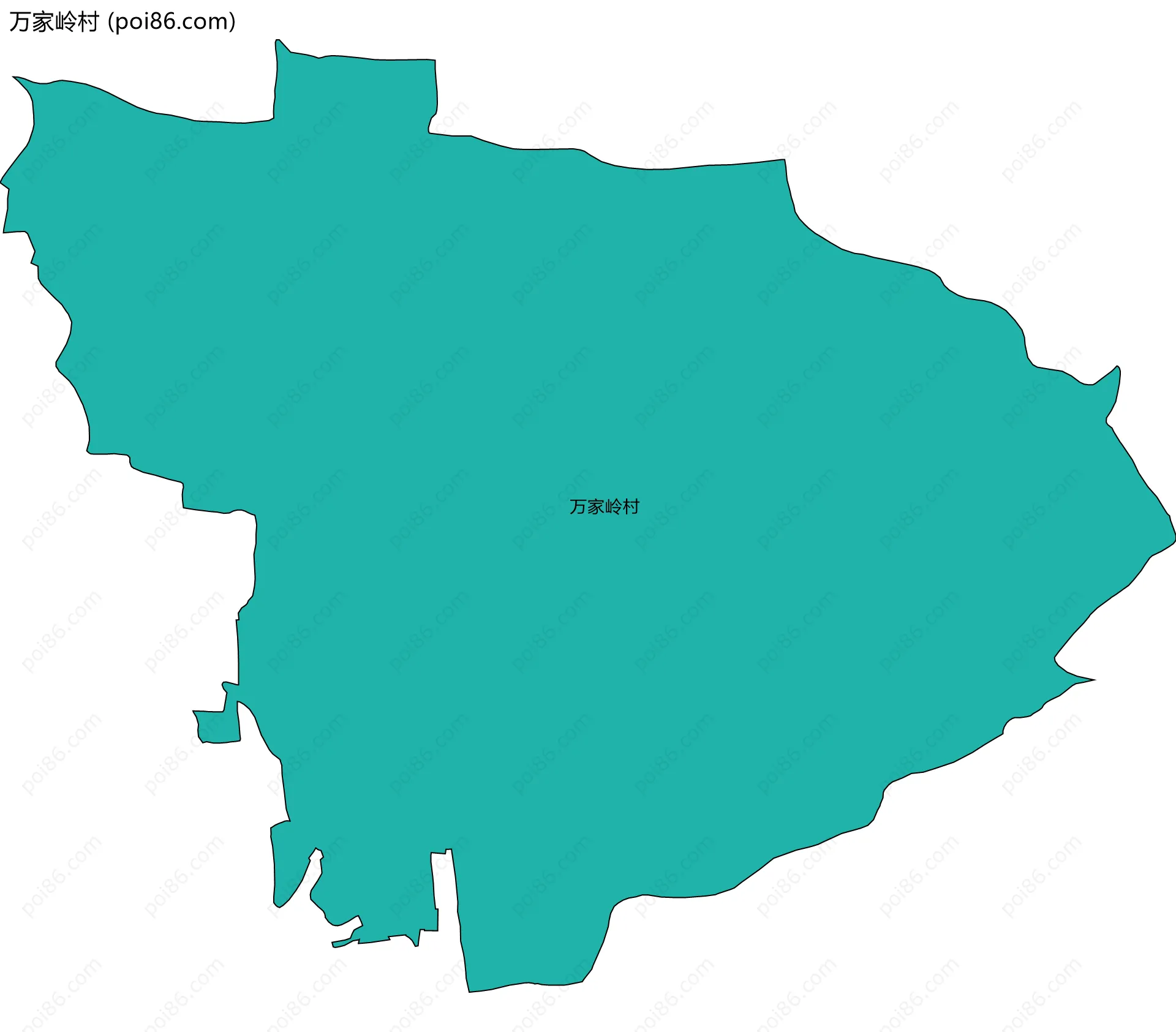万家岭村边界地图