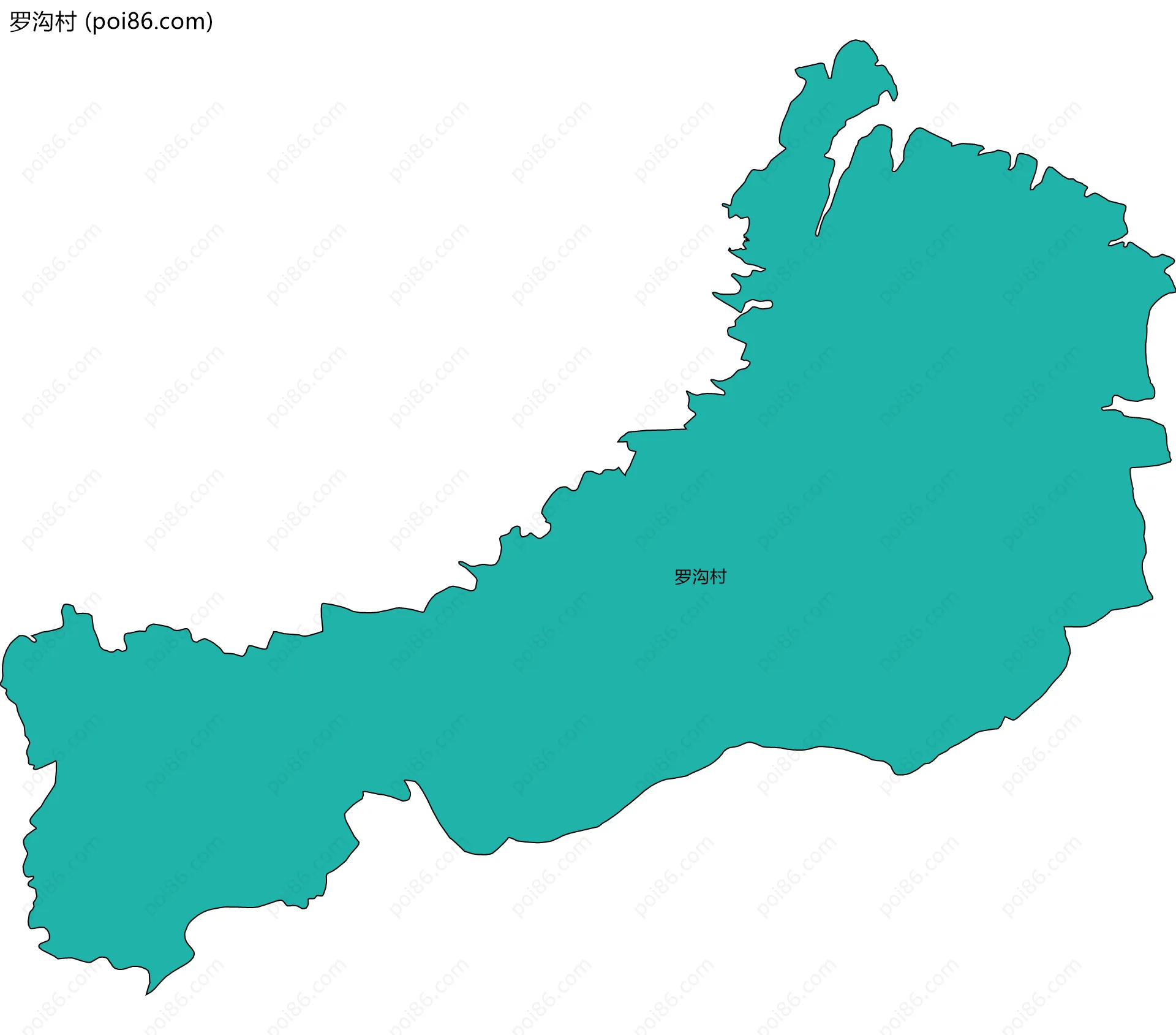 罗沟村边界地图