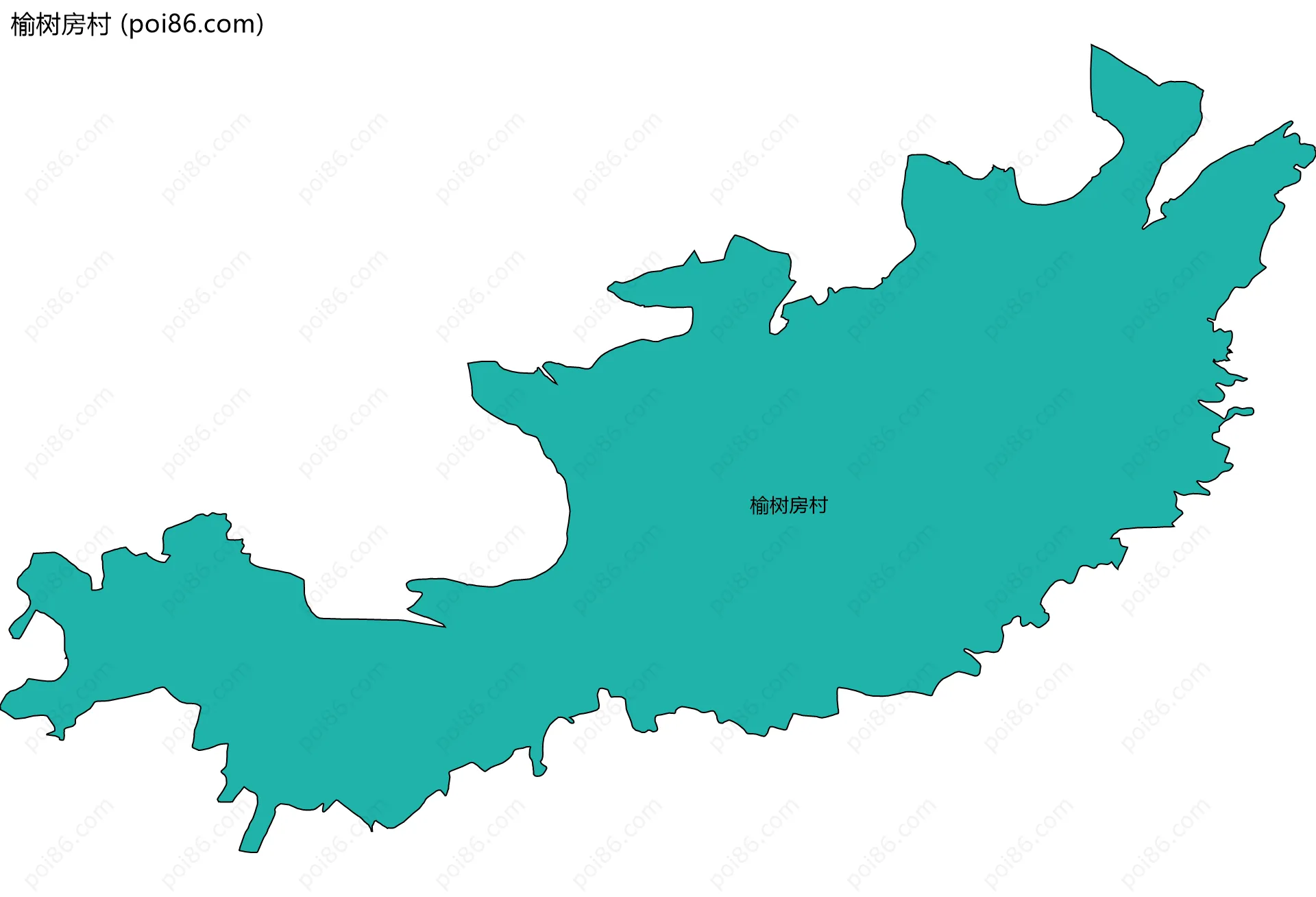 榆树房村边界地图