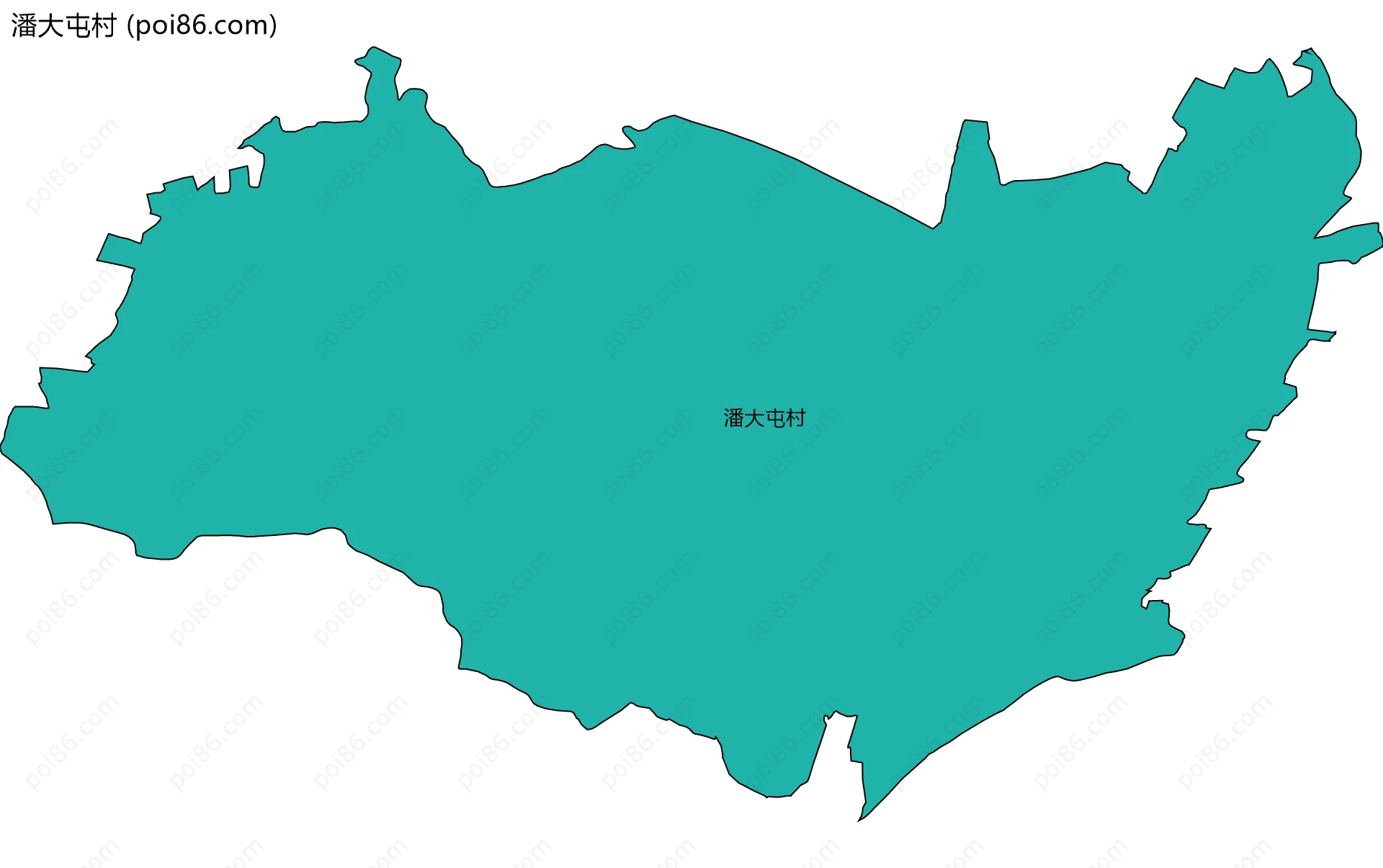 潘大屯村边界地图