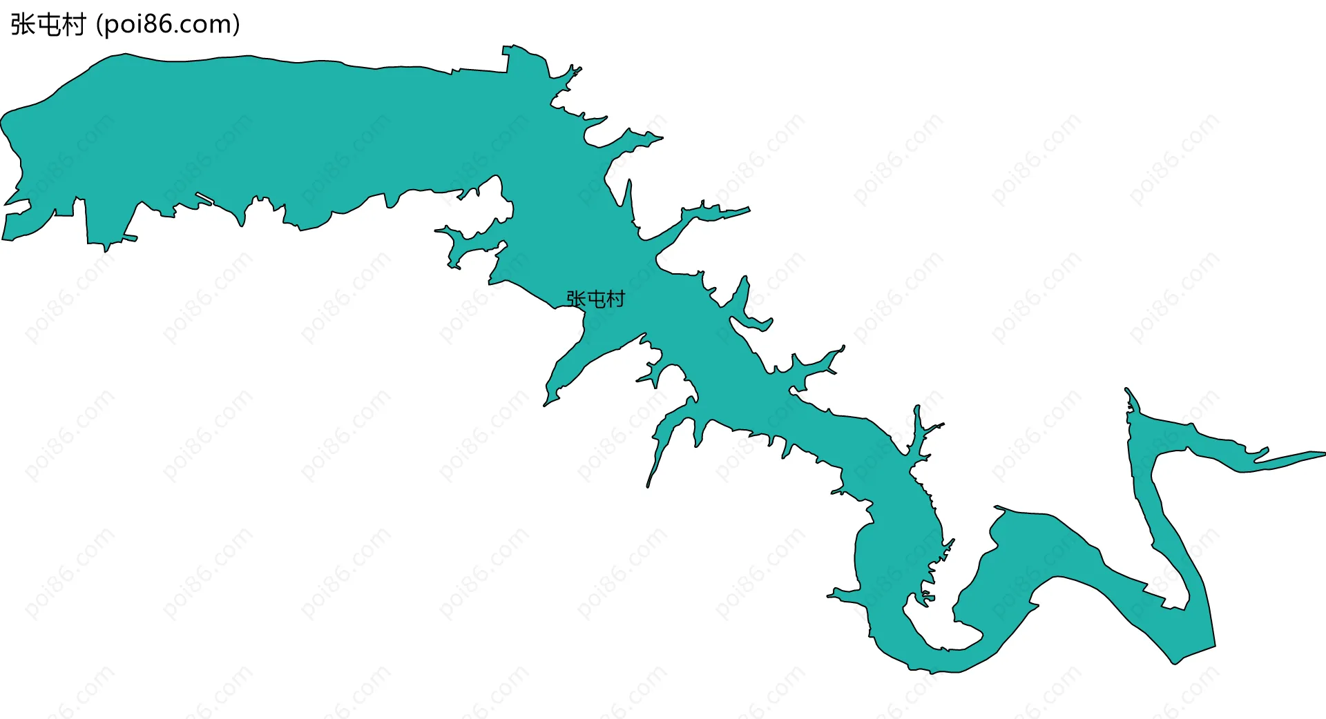 张屯村边界地图