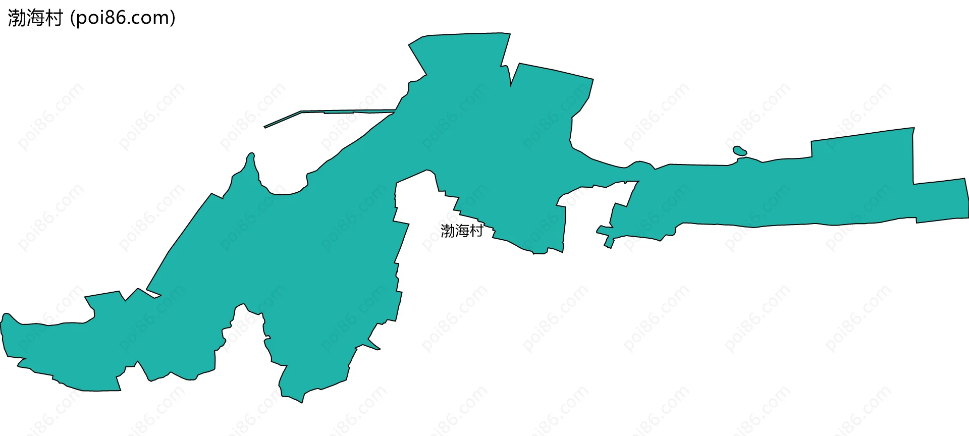 渤海村边界地图