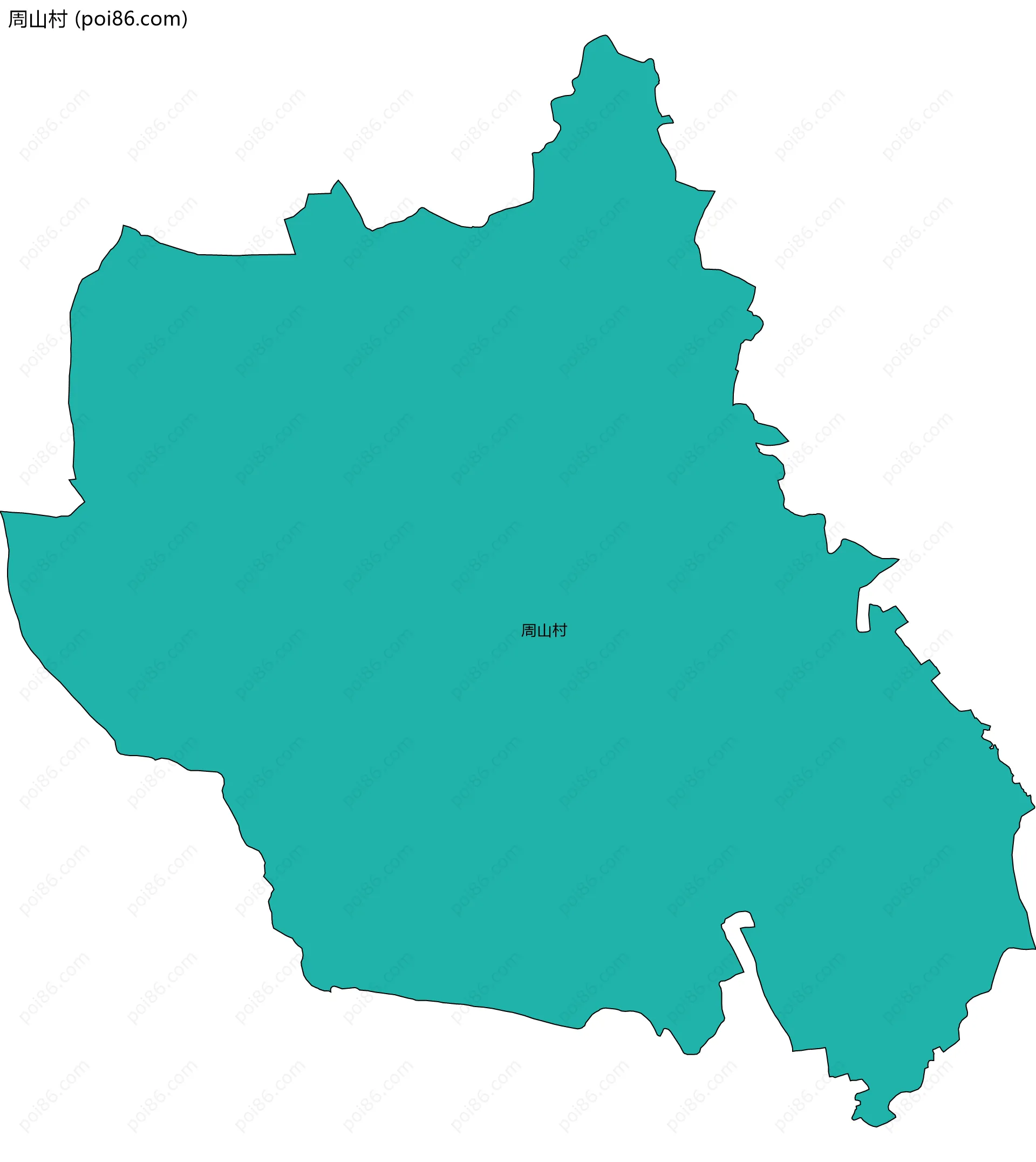 周山村边界地图