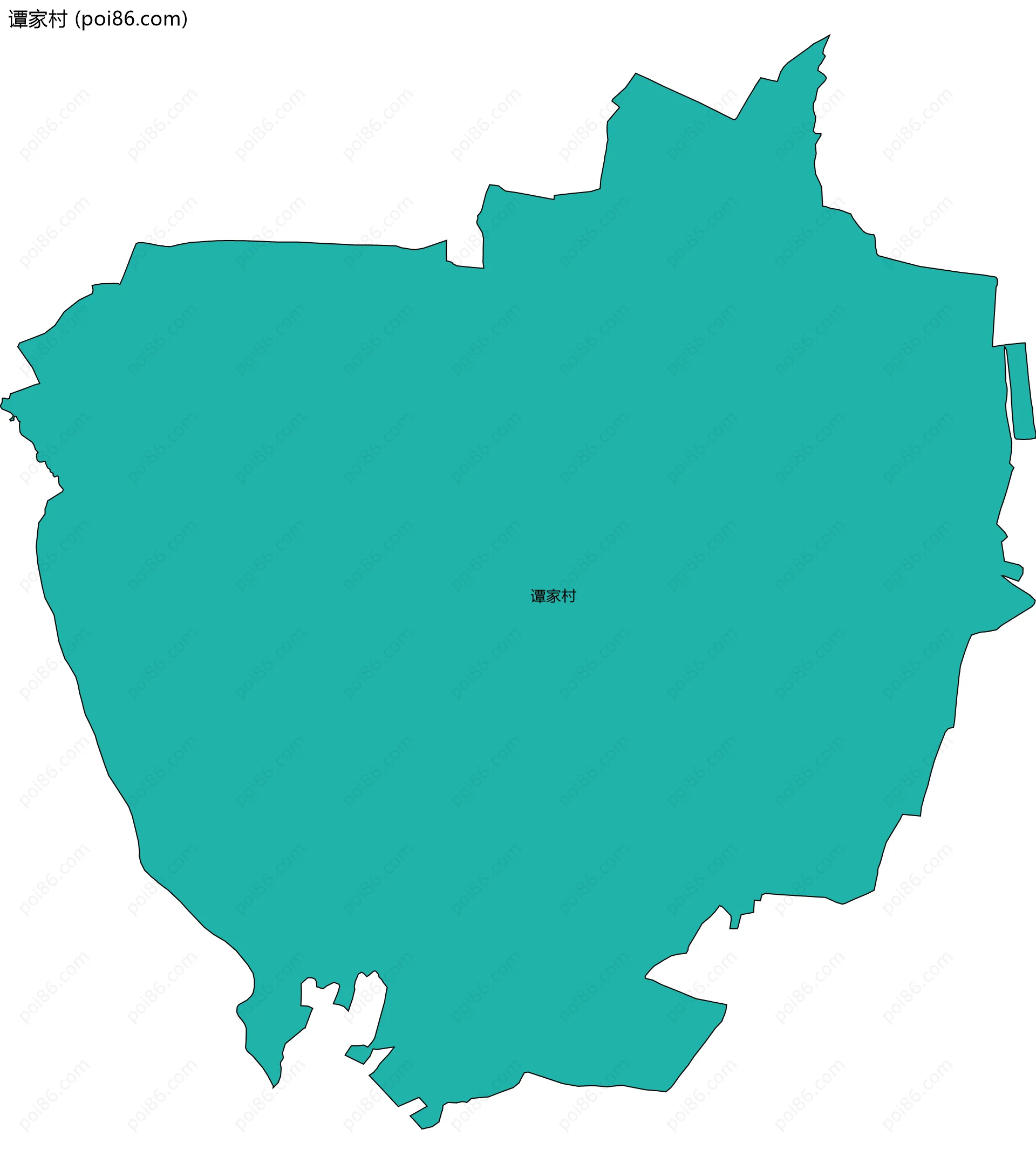 谭家村边界地图