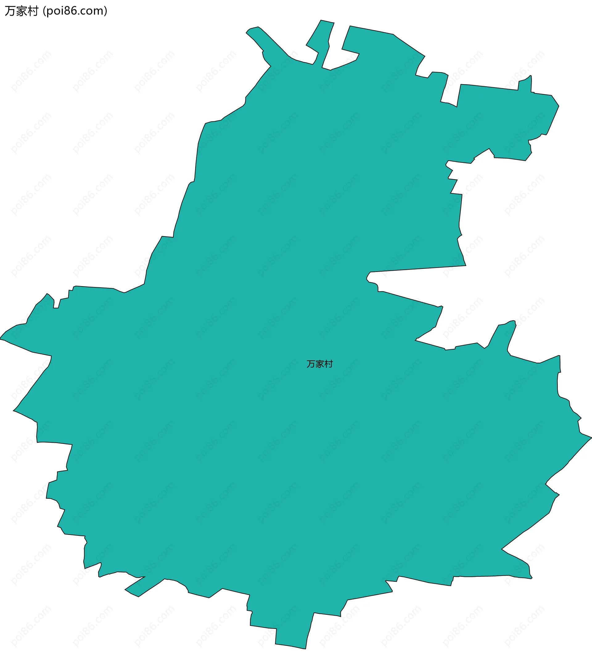 万家村边界地图