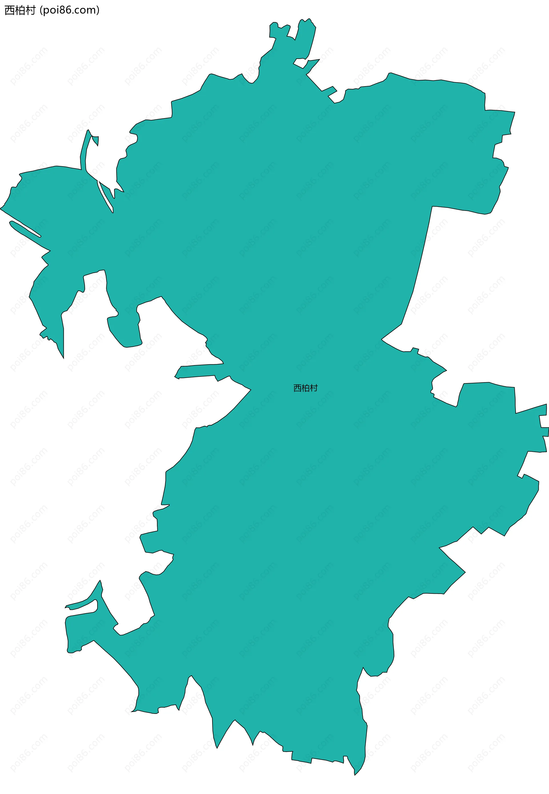 西柏村边界地图