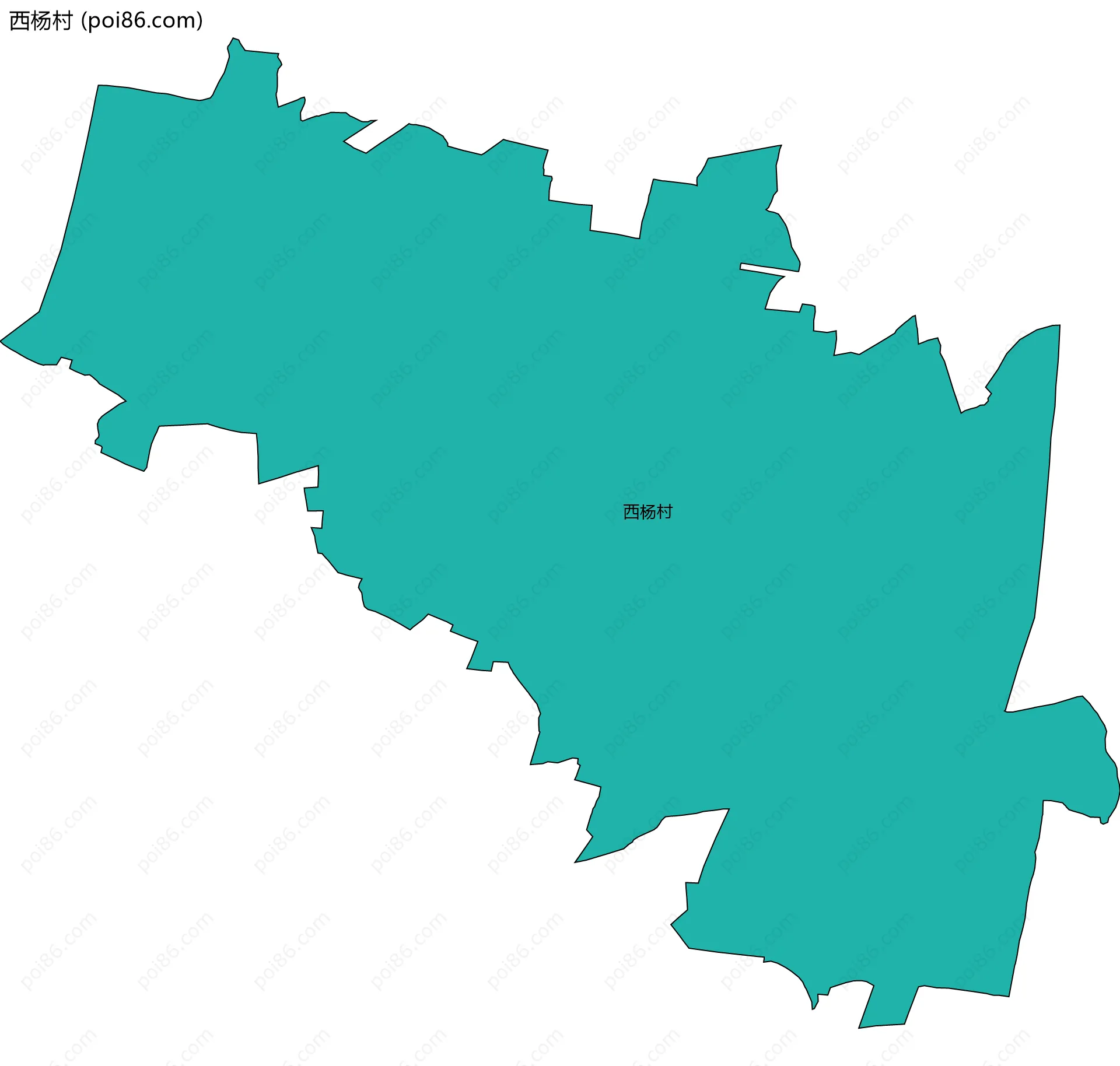 西杨村边界地图