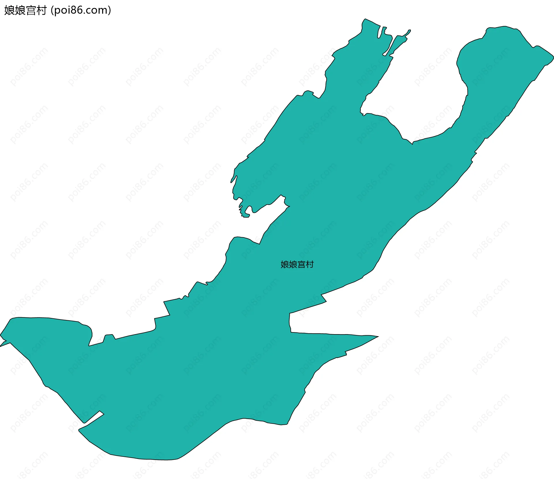 娘娘宫村边界地图