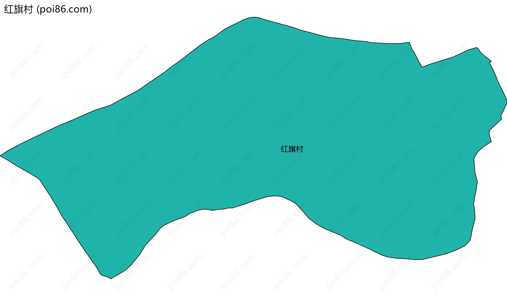 红旗村边界地图