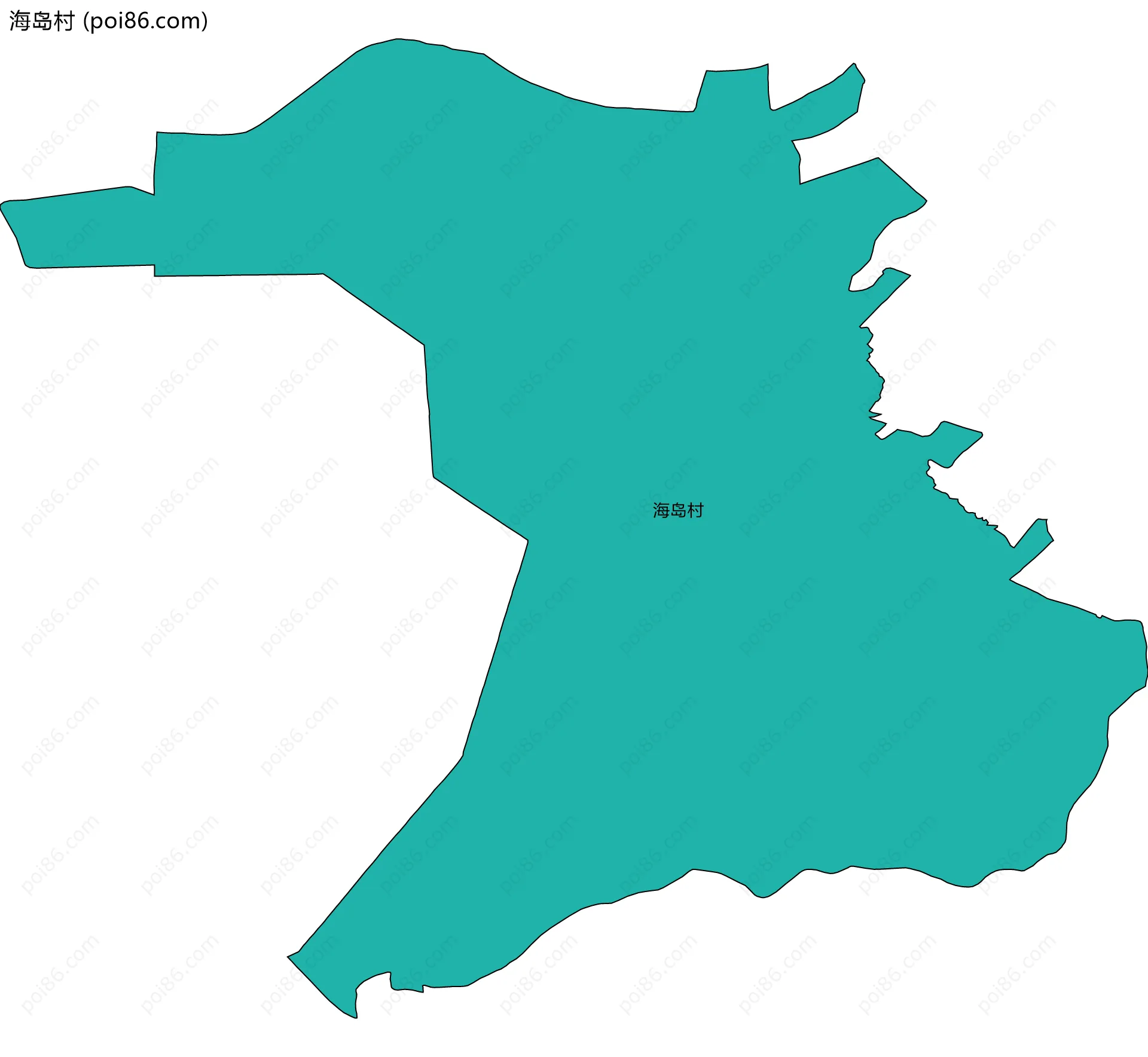 海岛村边界地图