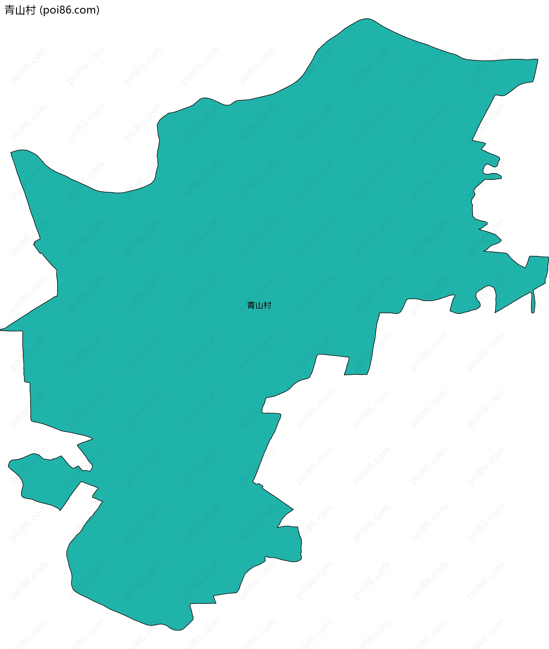 青山村边界地图