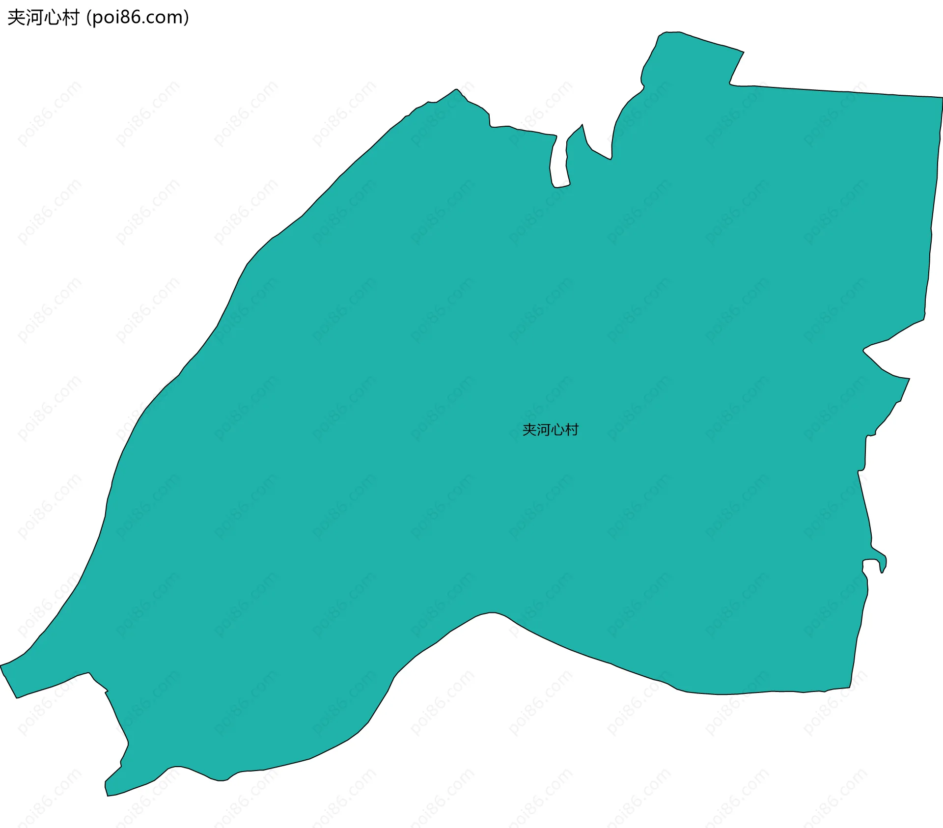 夹河心村边界地图