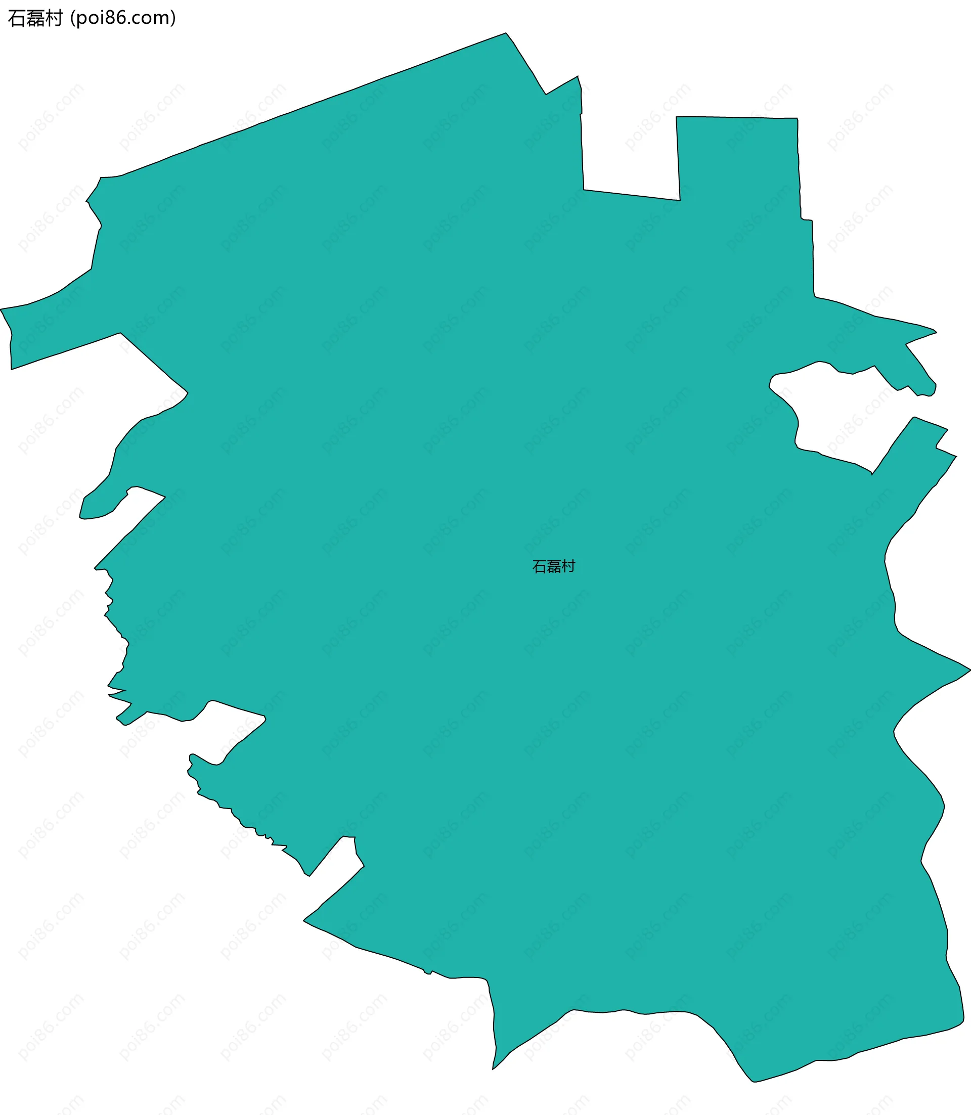 石磊村边界地图