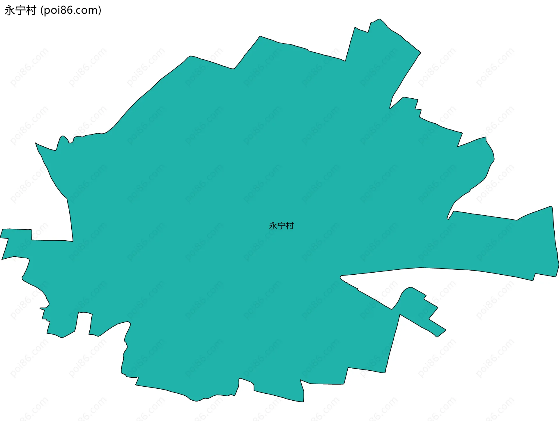 永宁村边界地图