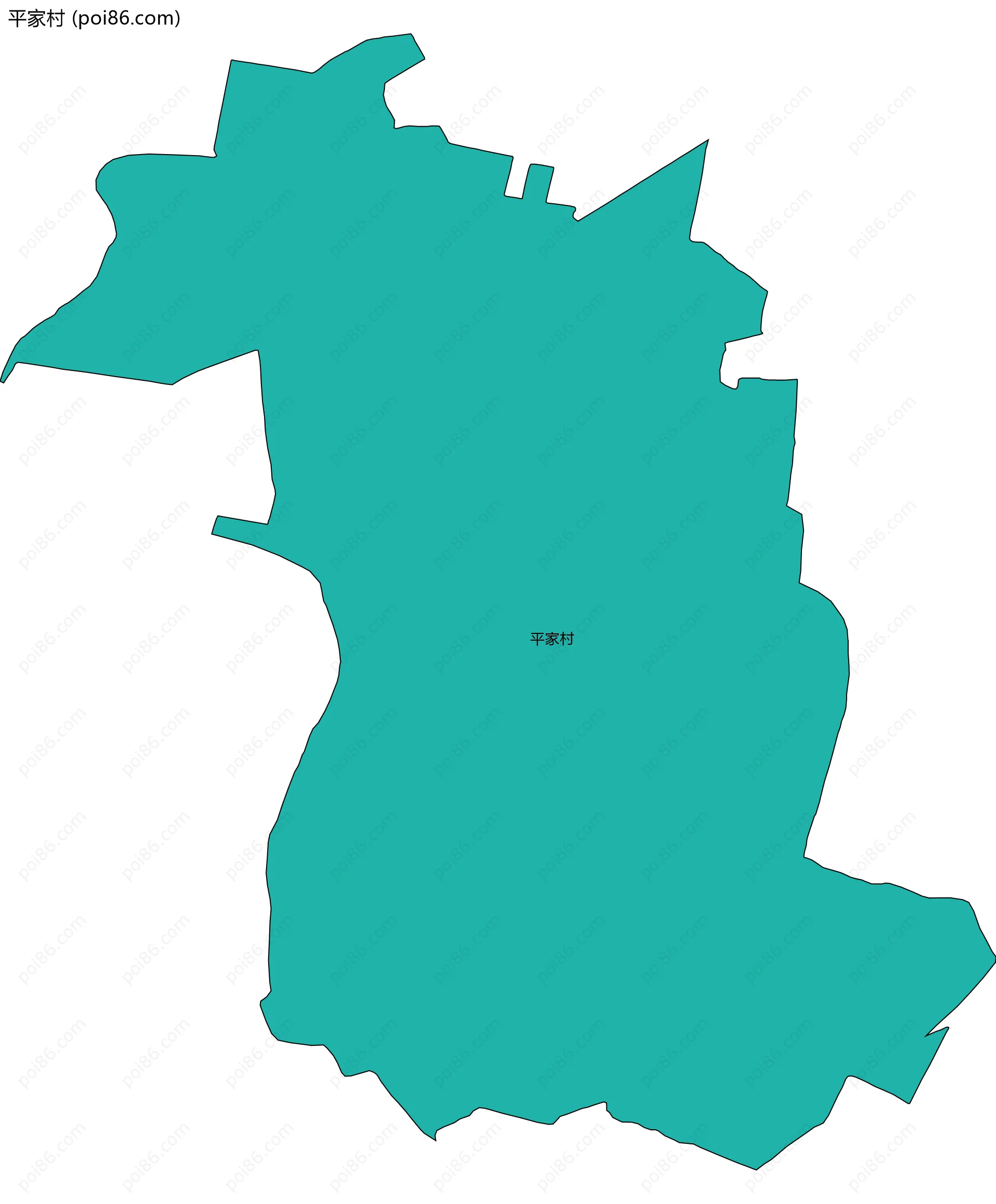 平家村边界地图