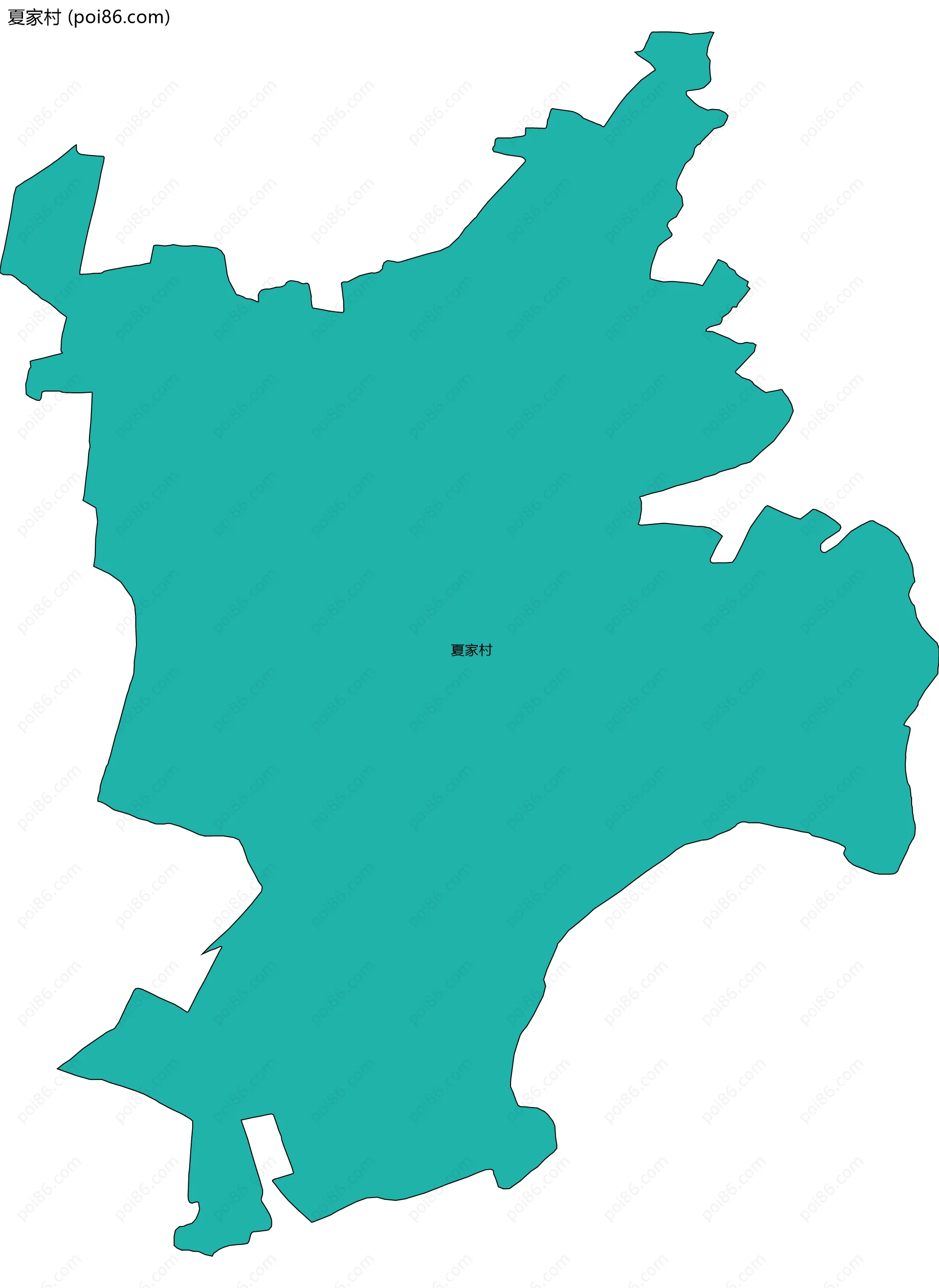 夏家村边界地图