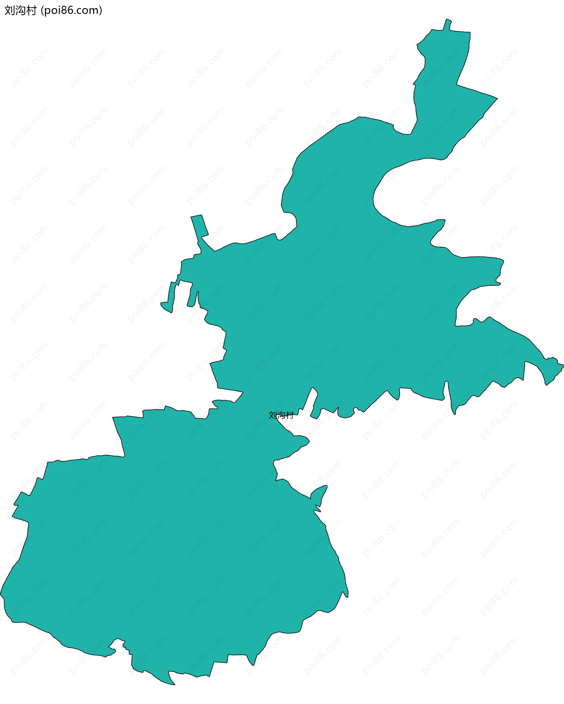 刘沟村边界地图