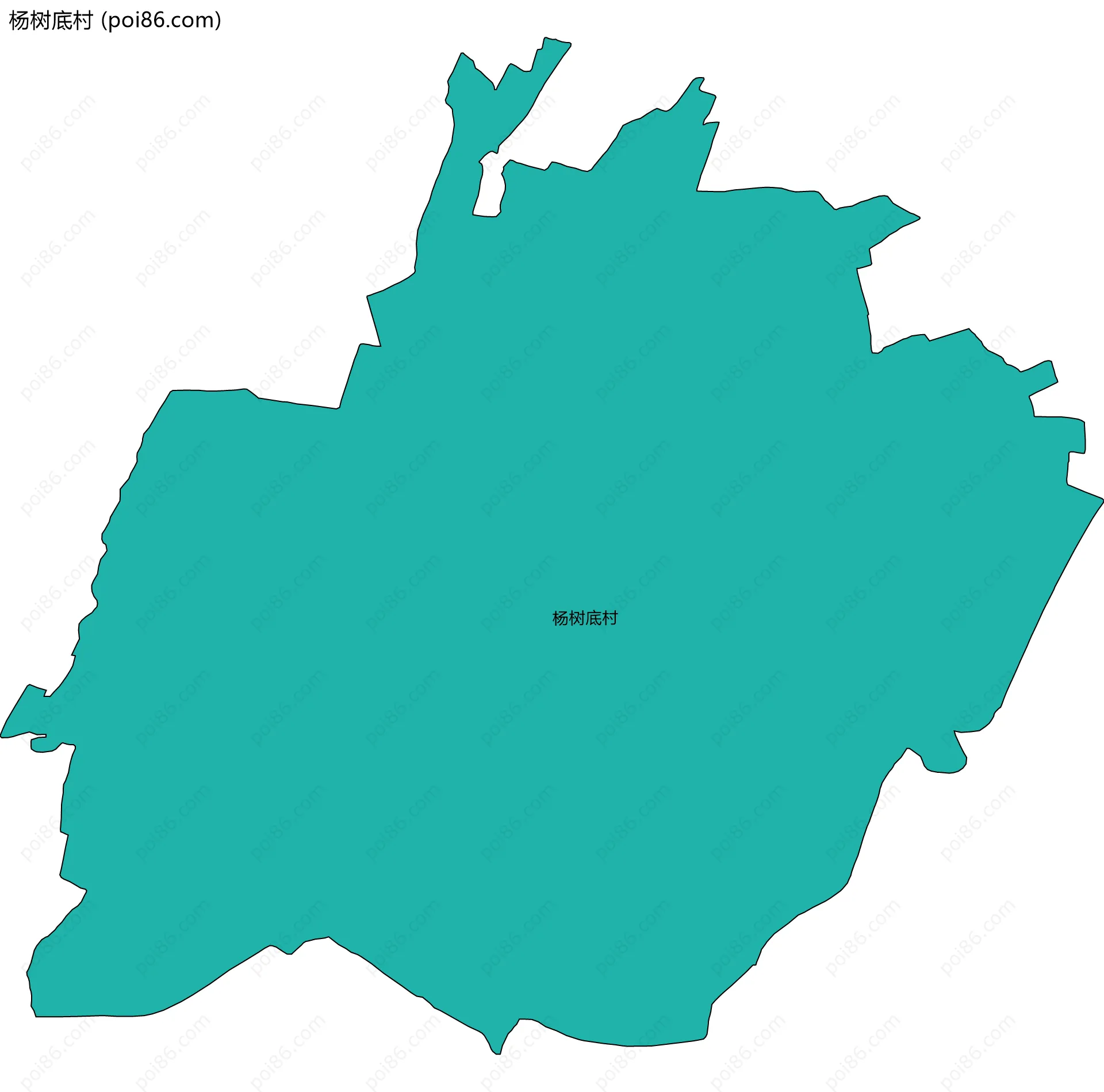 杨树底村边界地图