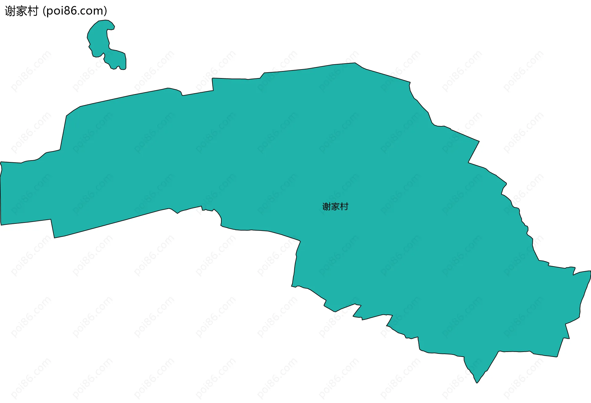 谢家村边界地图