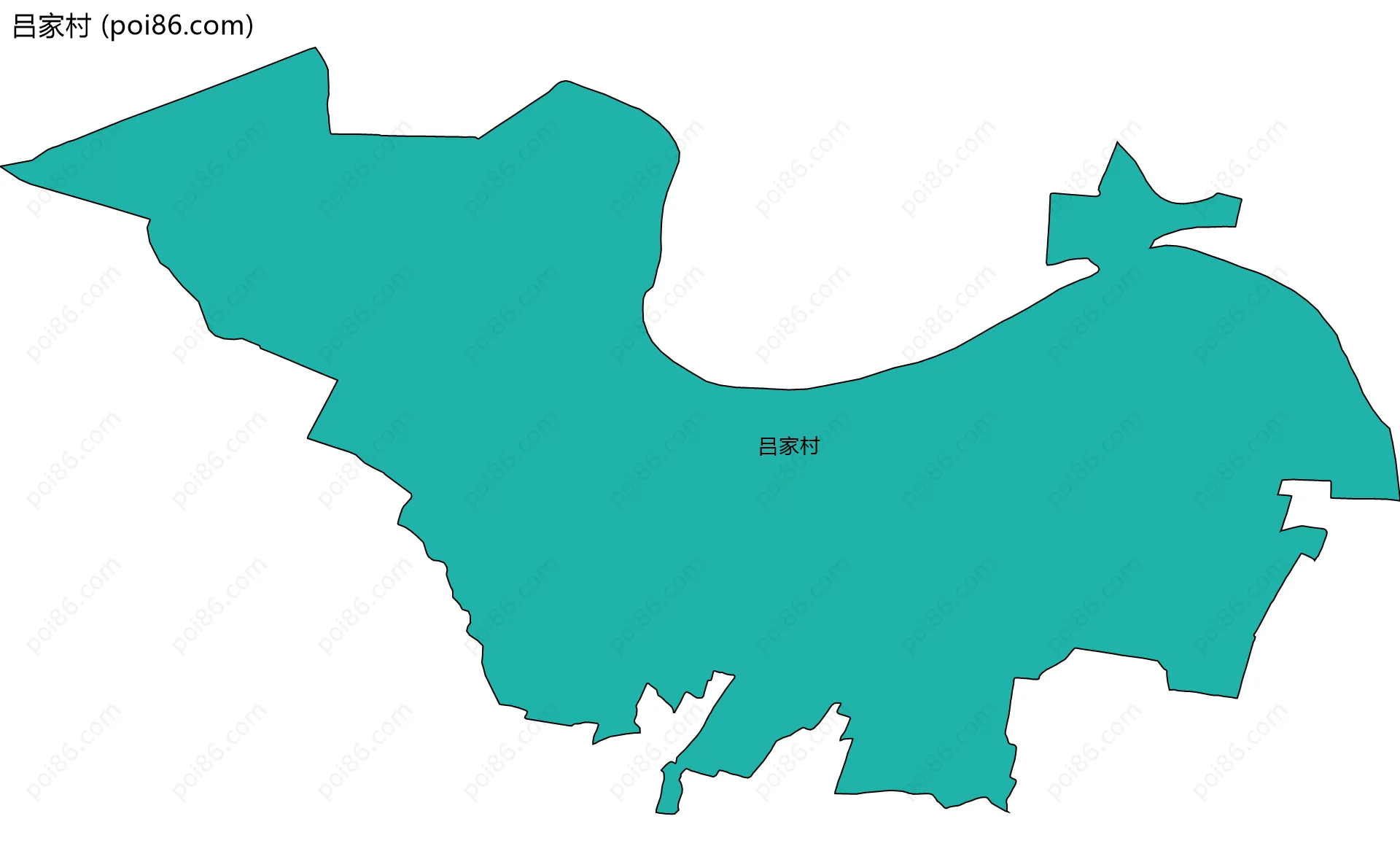 吕家村边界地图