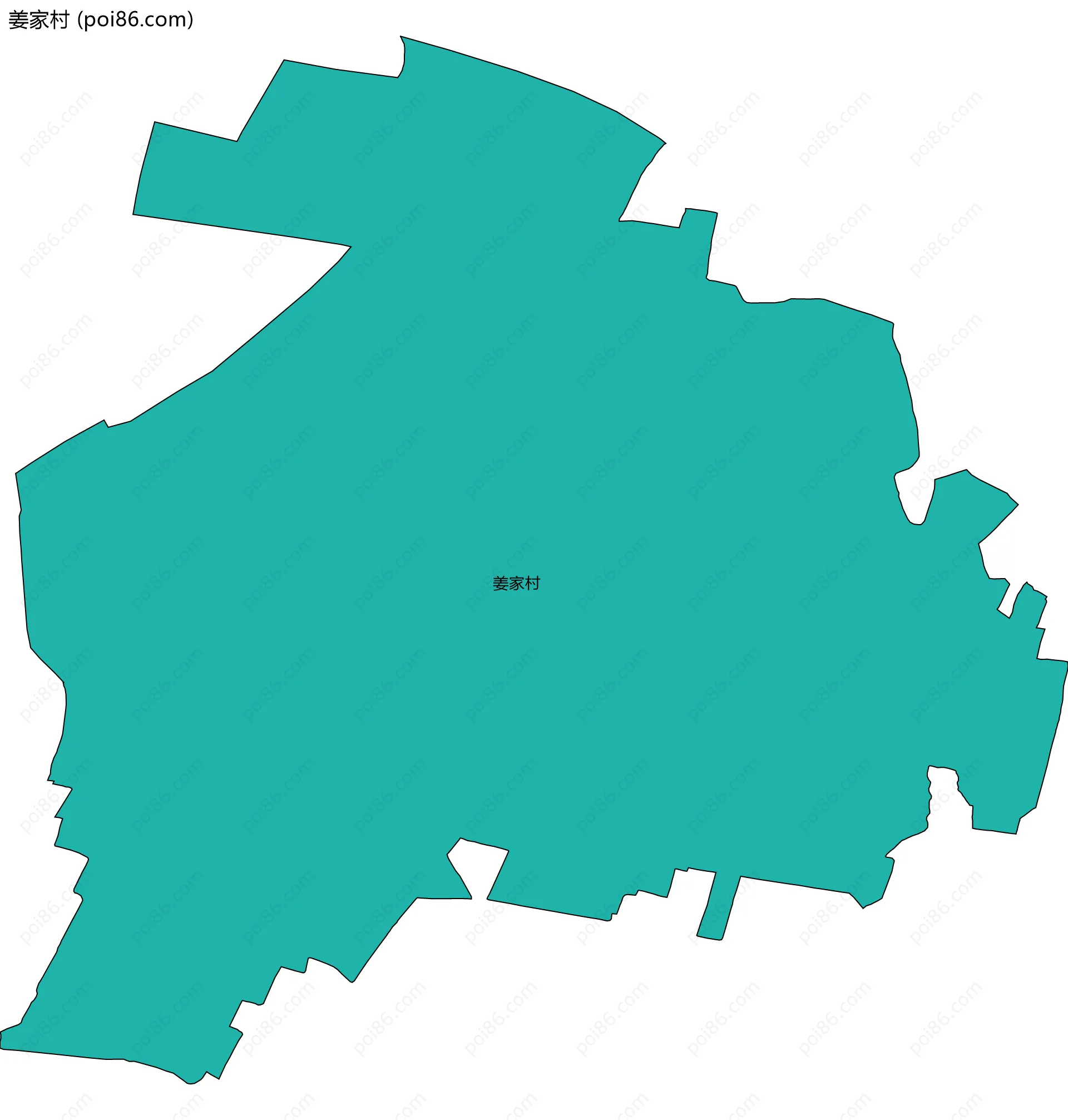 姜家村边界地图