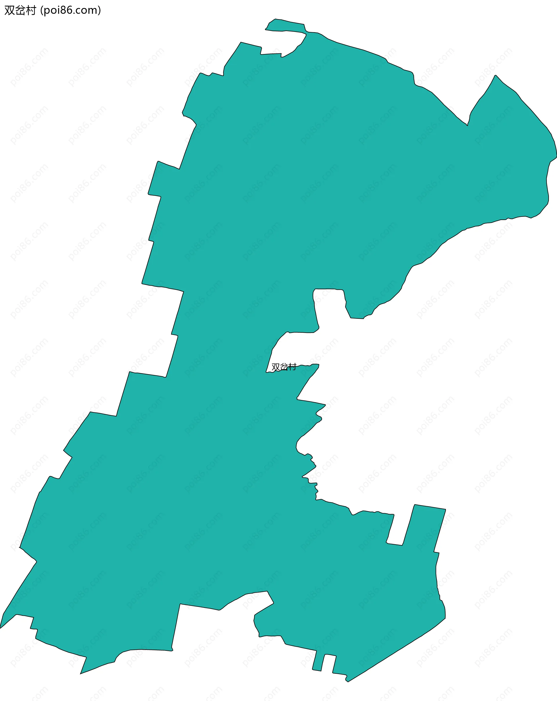 双岔村边界地图