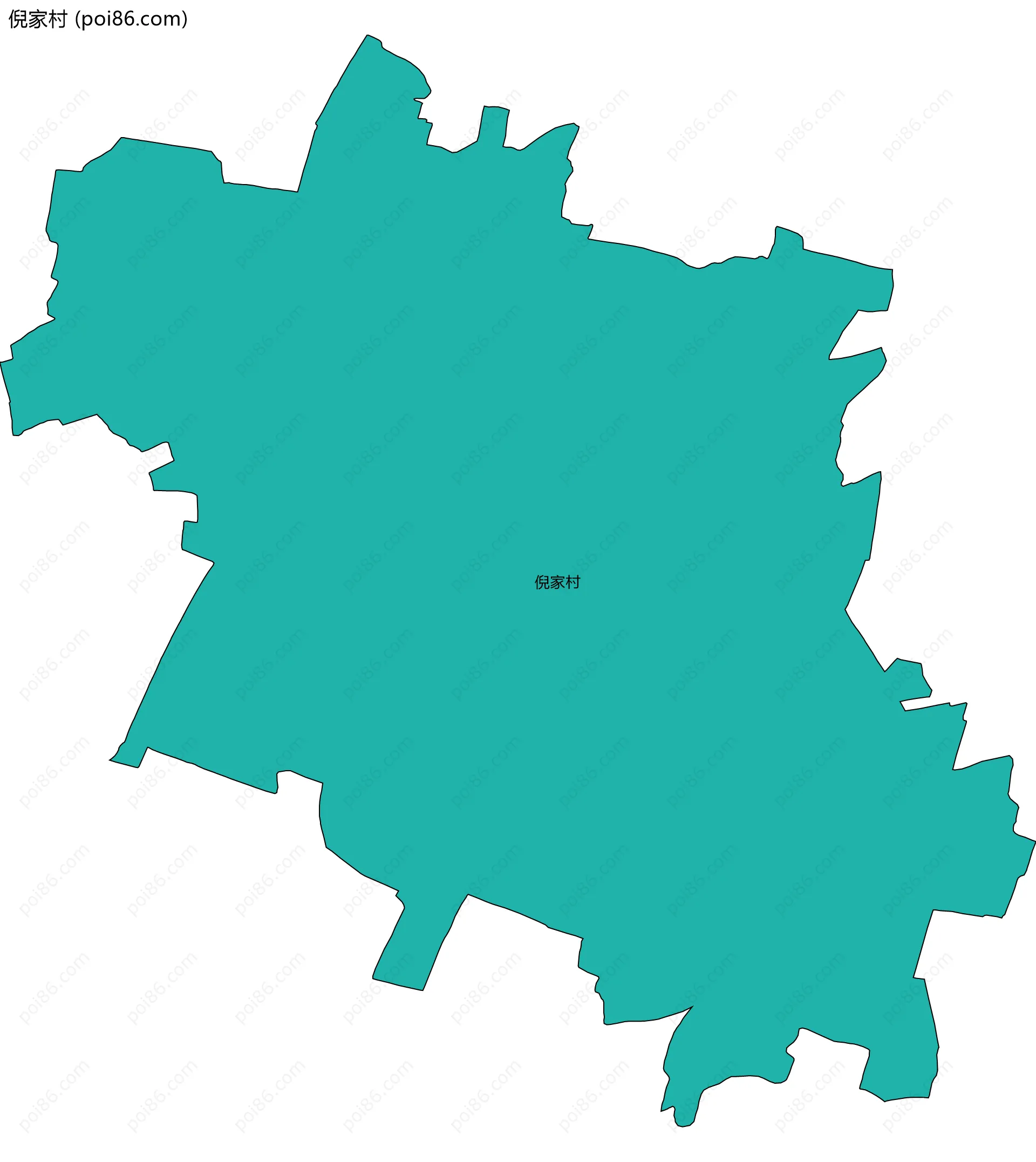 倪家村边界地图